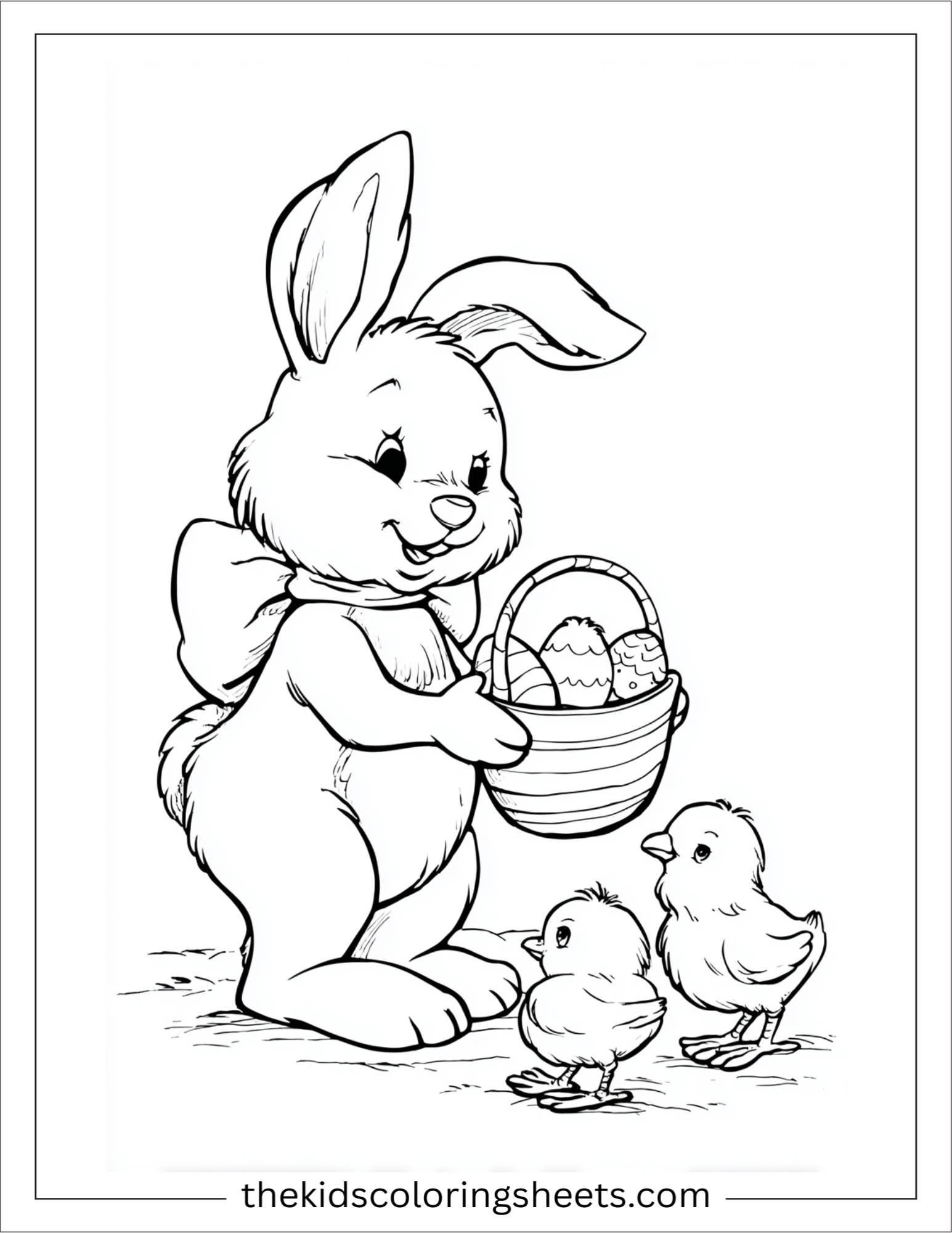 Easter Bunny giving Easter egg