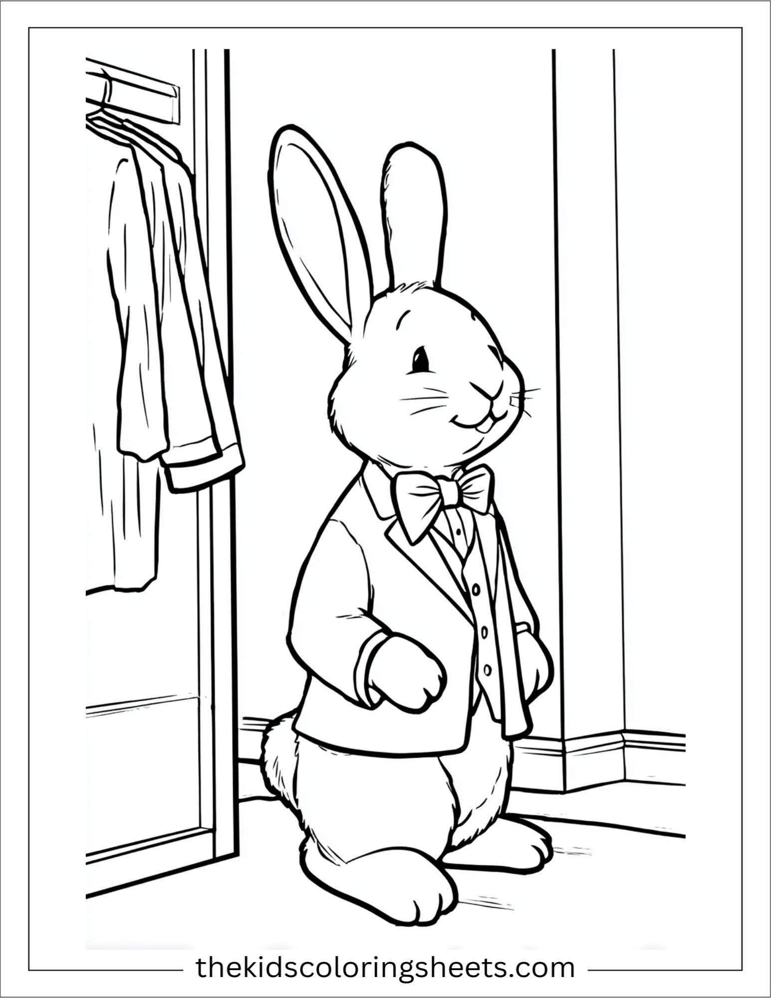 Easter Bunny wearing bow tie