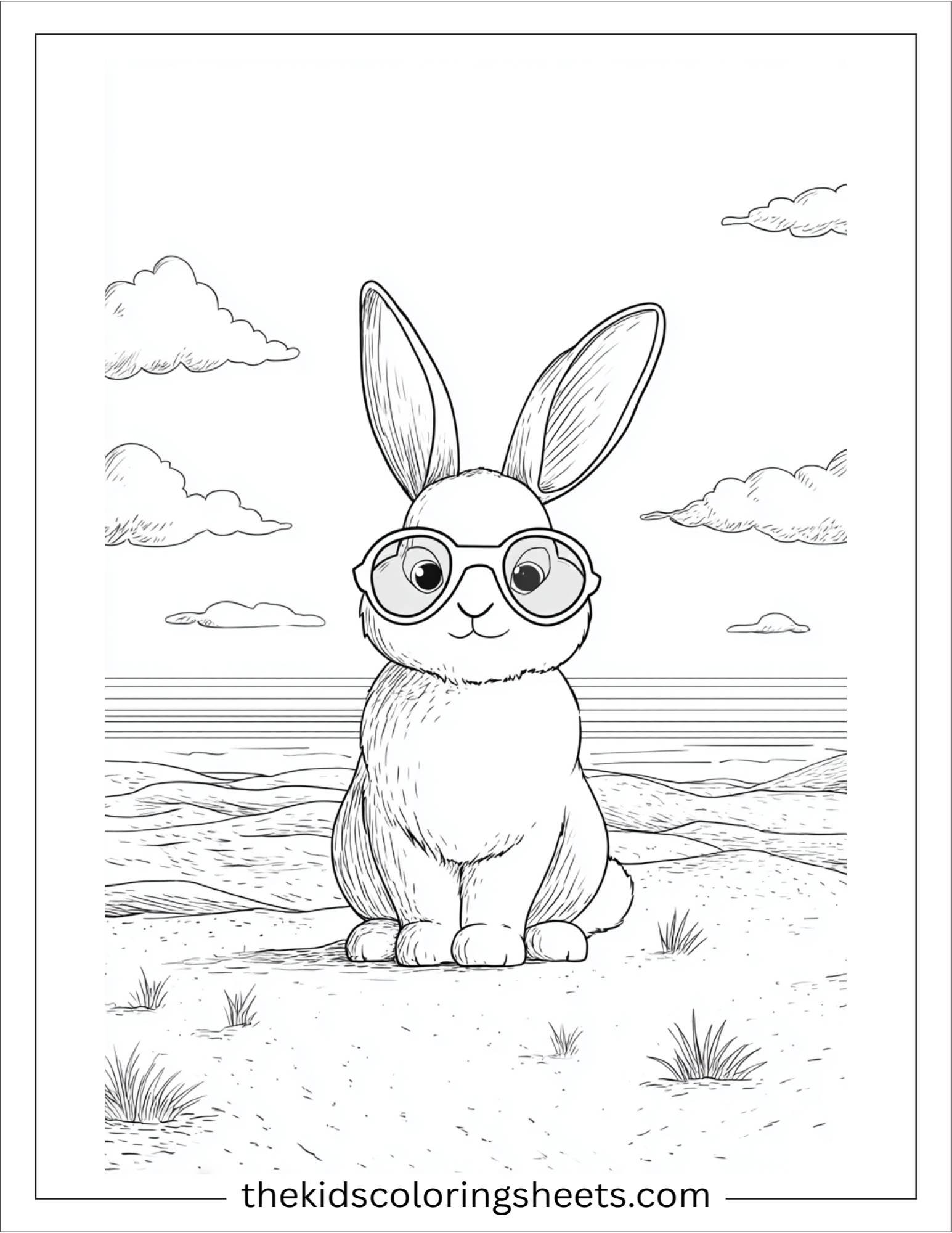 Easter Bunny wearing glasses