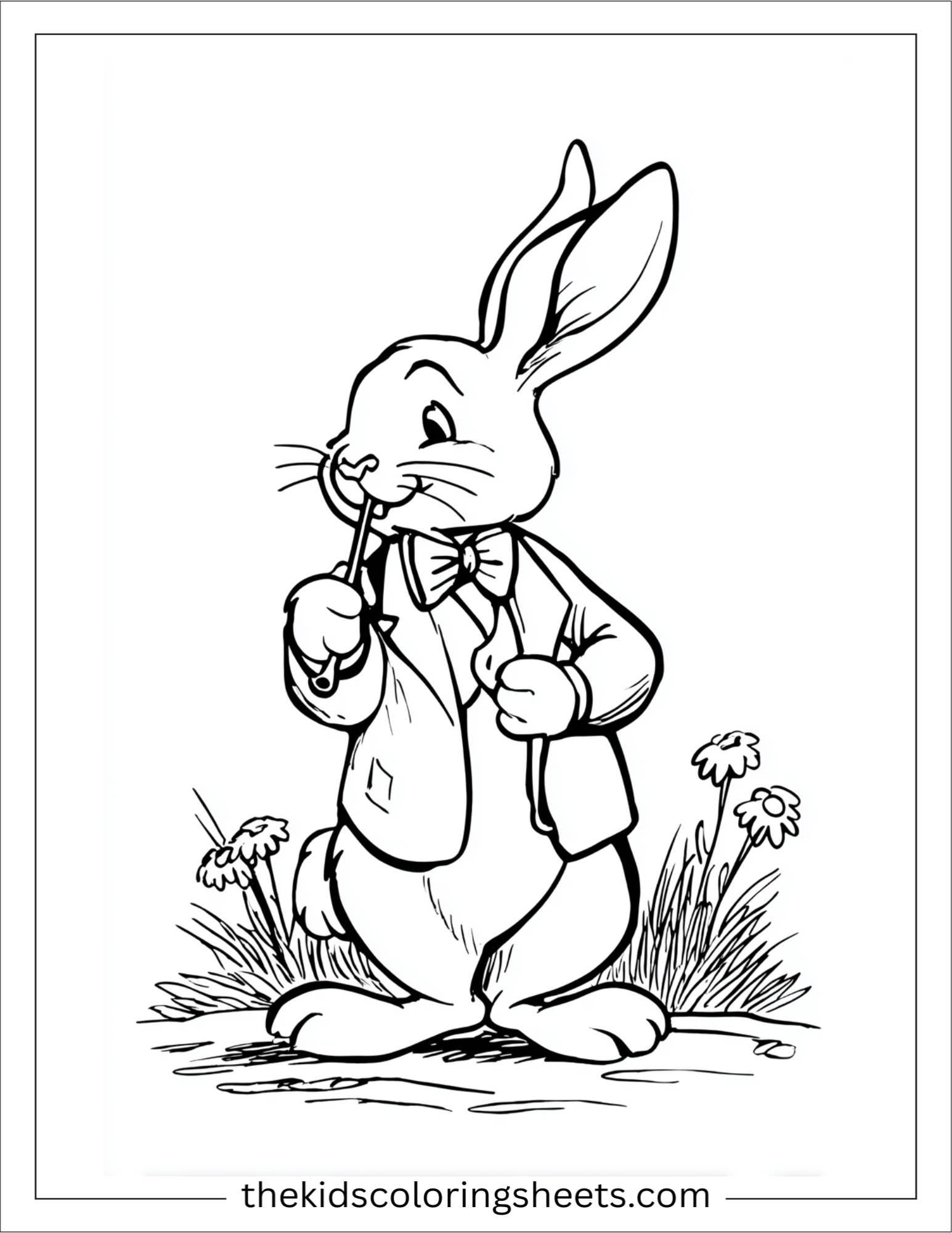 Easter Bunny whistling a tune