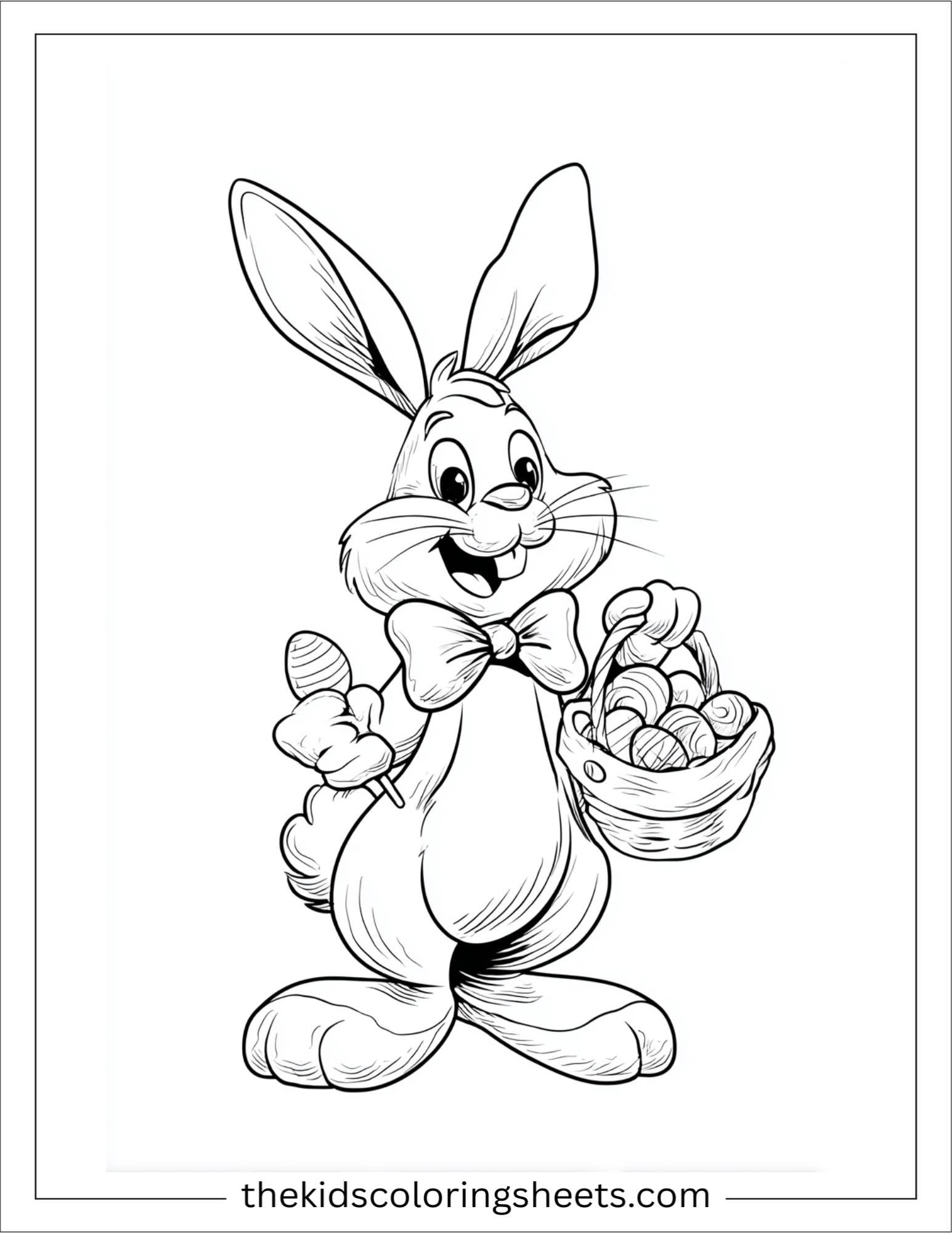 Easter Bunny with candy in paws