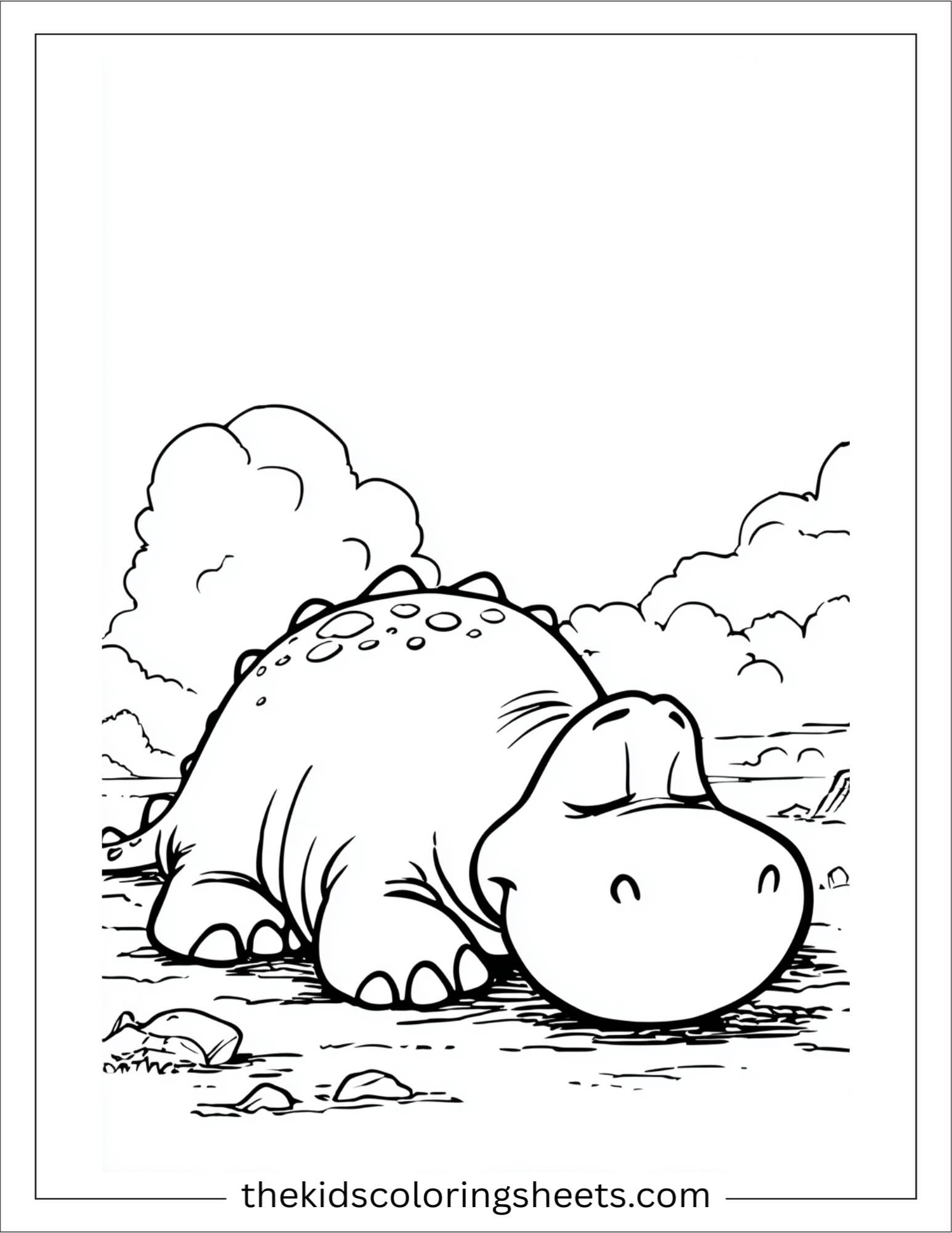 Gertie the Dinosaur sleeping