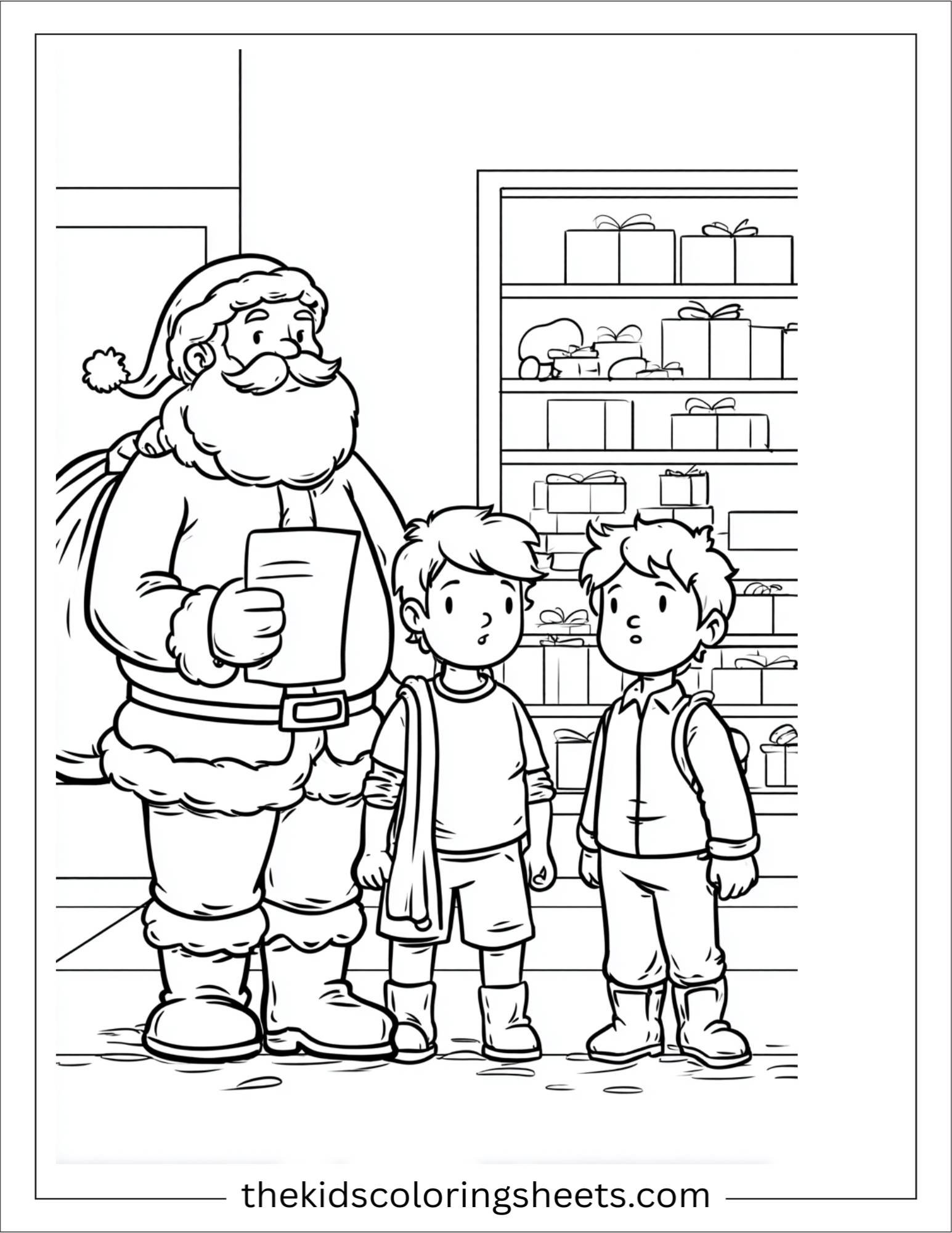 Santa Claus checking naughty list