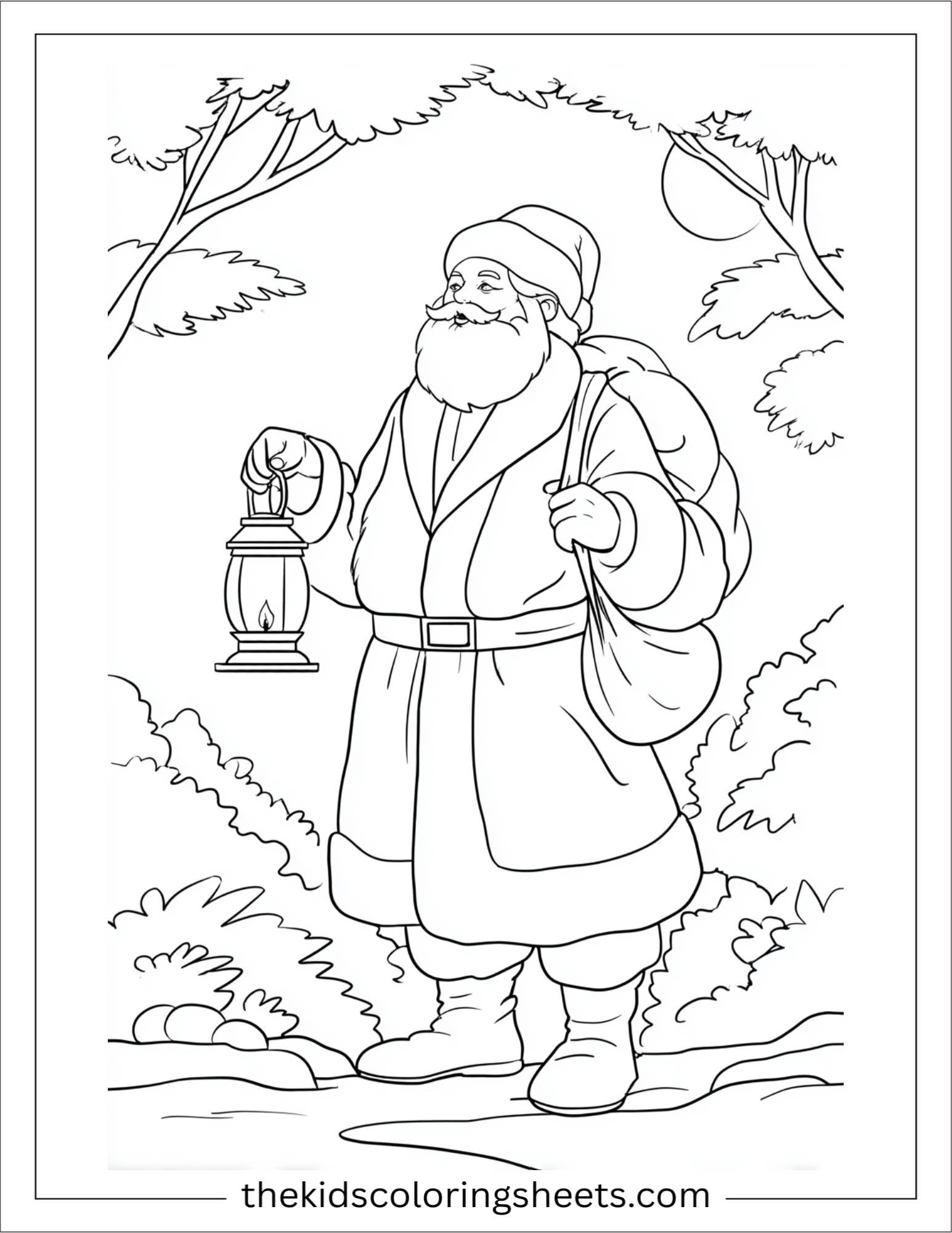 Santa Claus holding lantern
