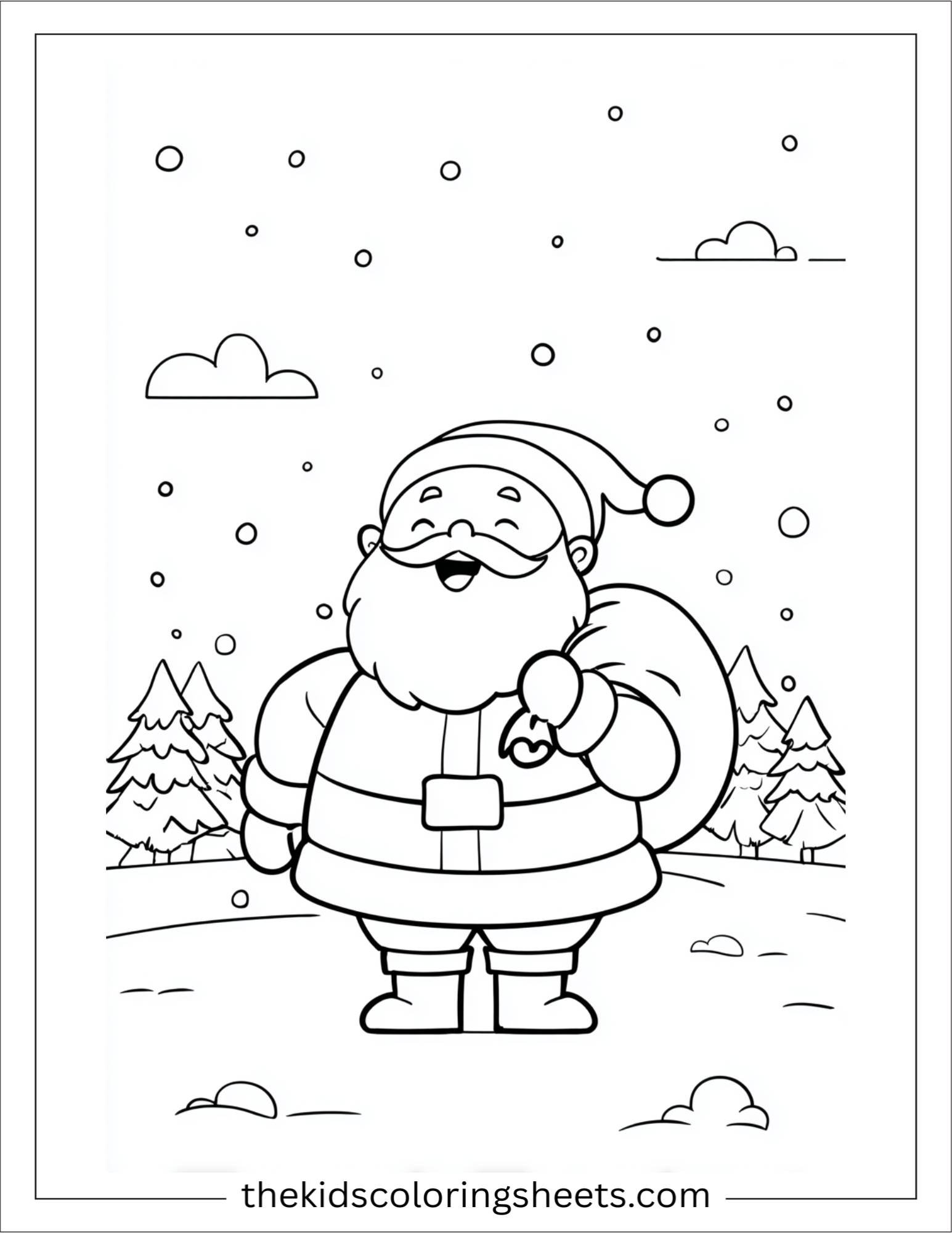 Santa Claus laughing joyfully