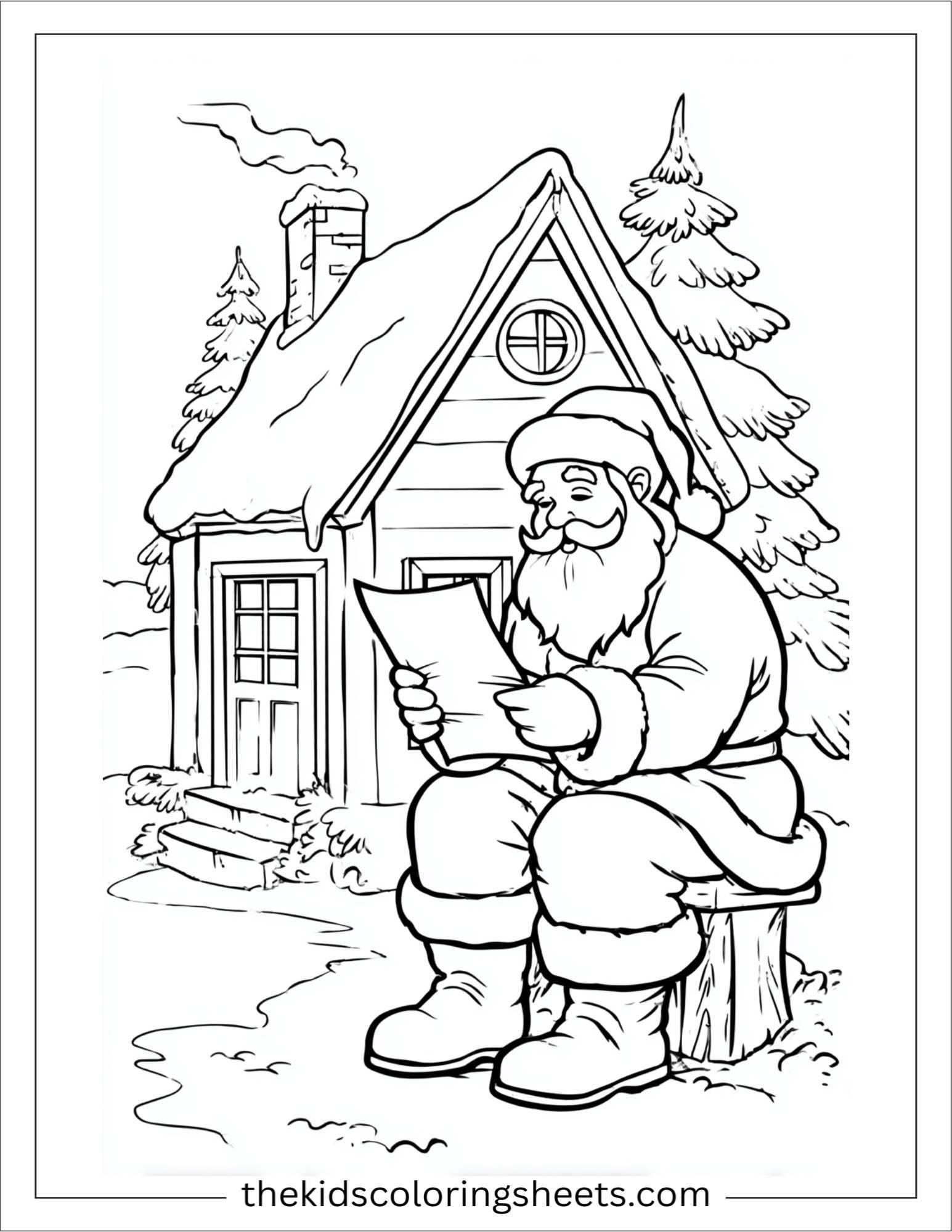 Santa Claus reading a letter