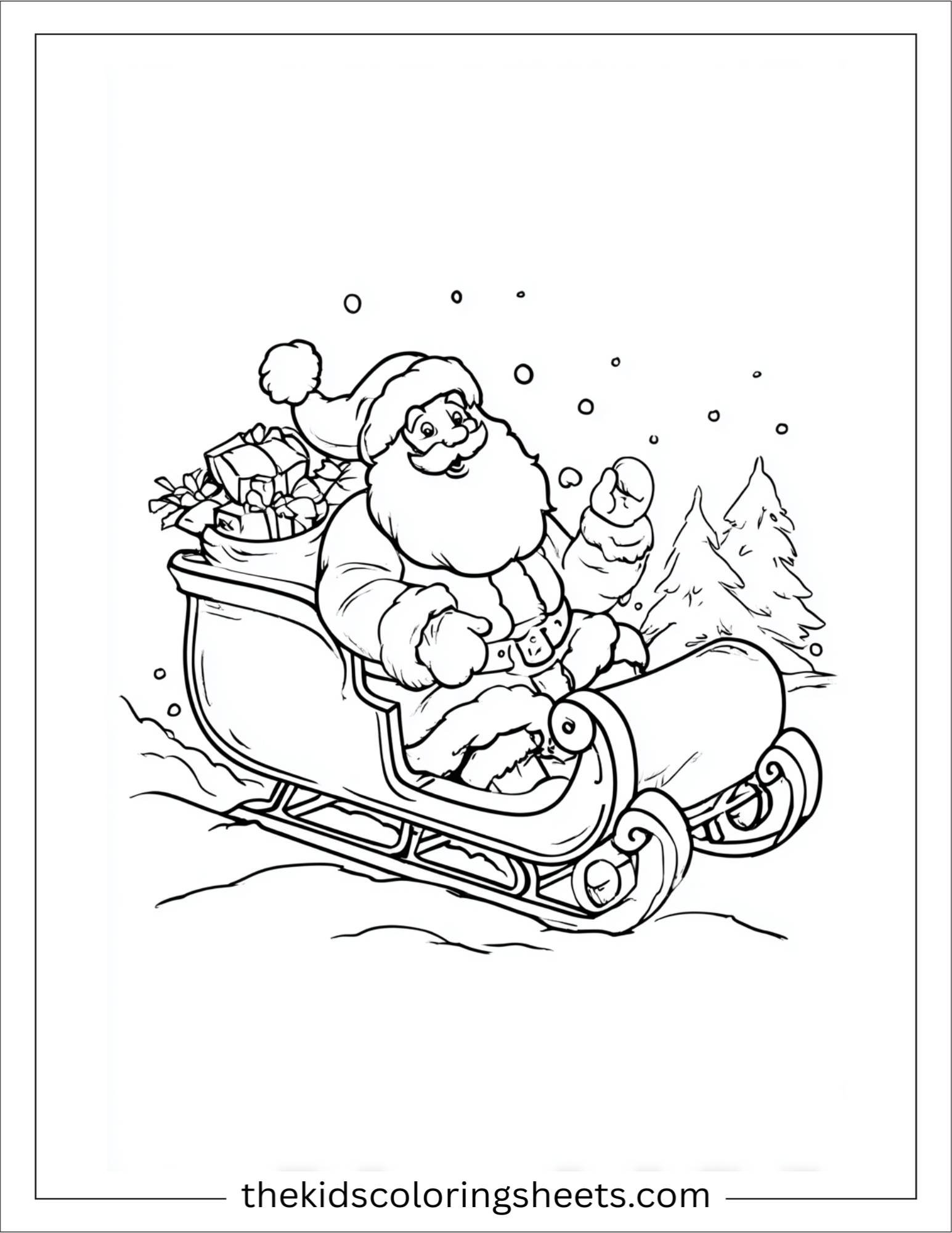 Santa Claus riding sleigh