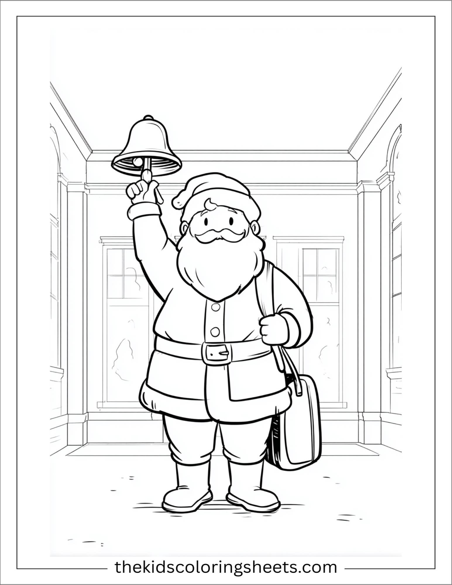 Santa Claus ringing a bell