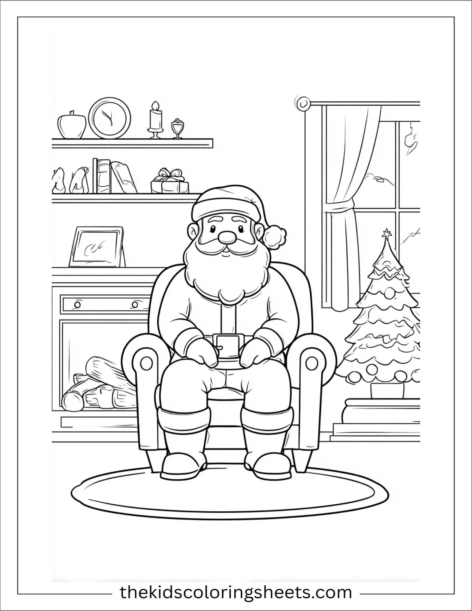 Santa Claus sitting on chair