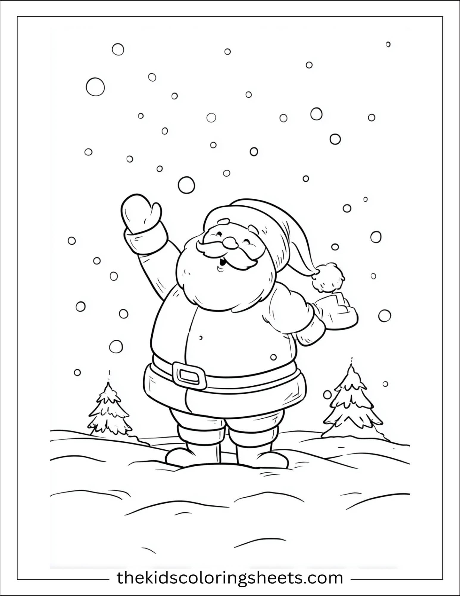 Santa Claus waving happily