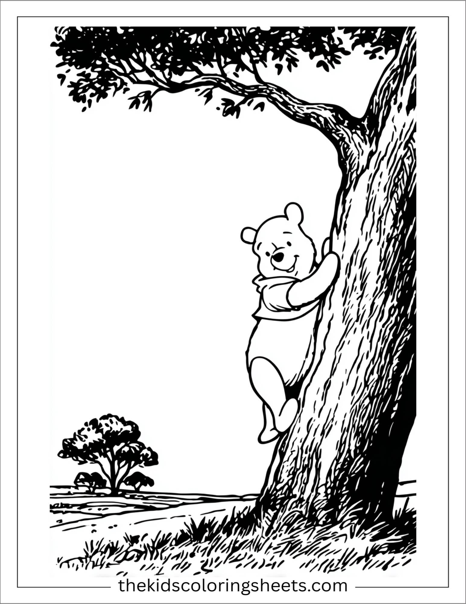 The Bear climbing tree