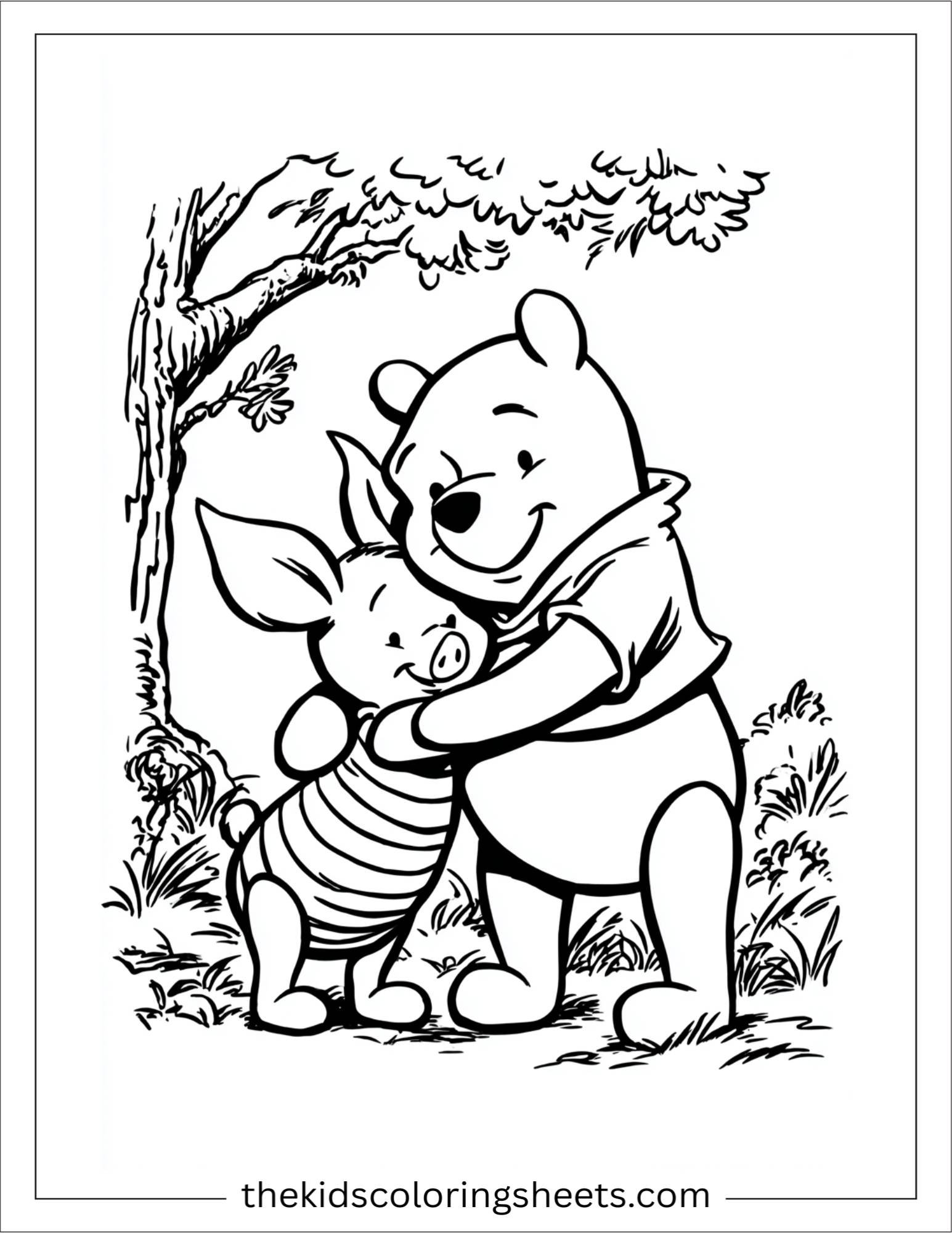 The Bear hugging Piglet
