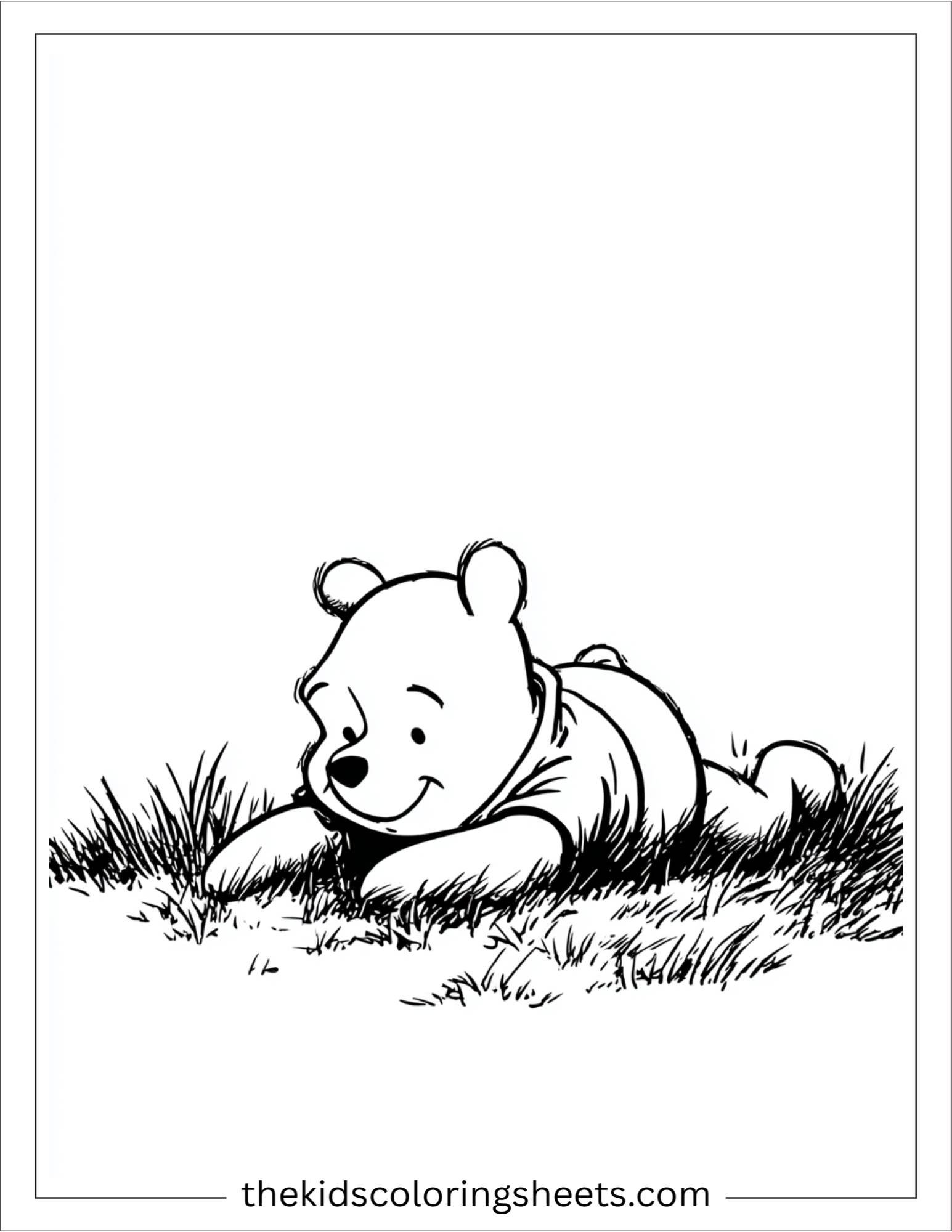 The Bear lying on grass