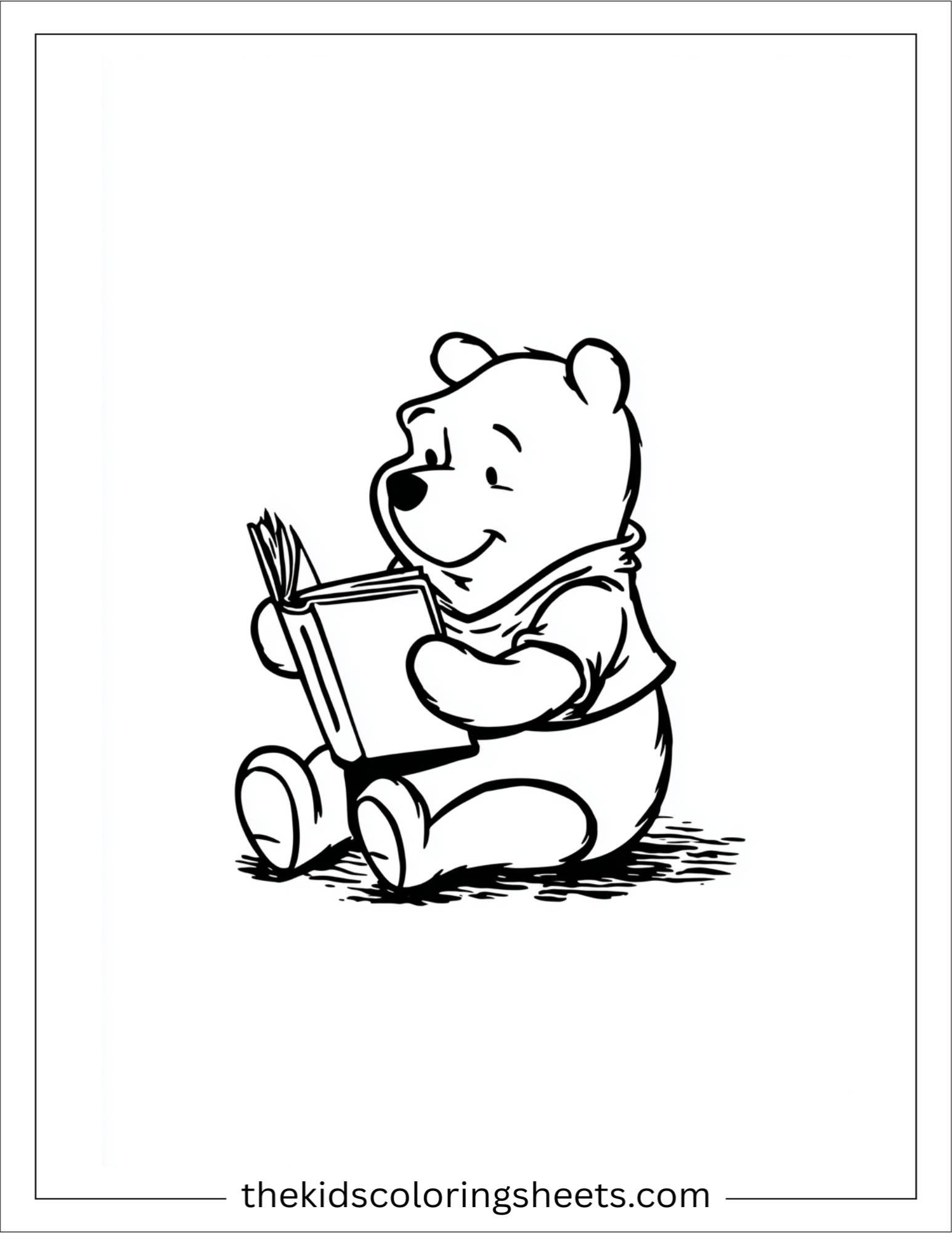 The Bear reading a book