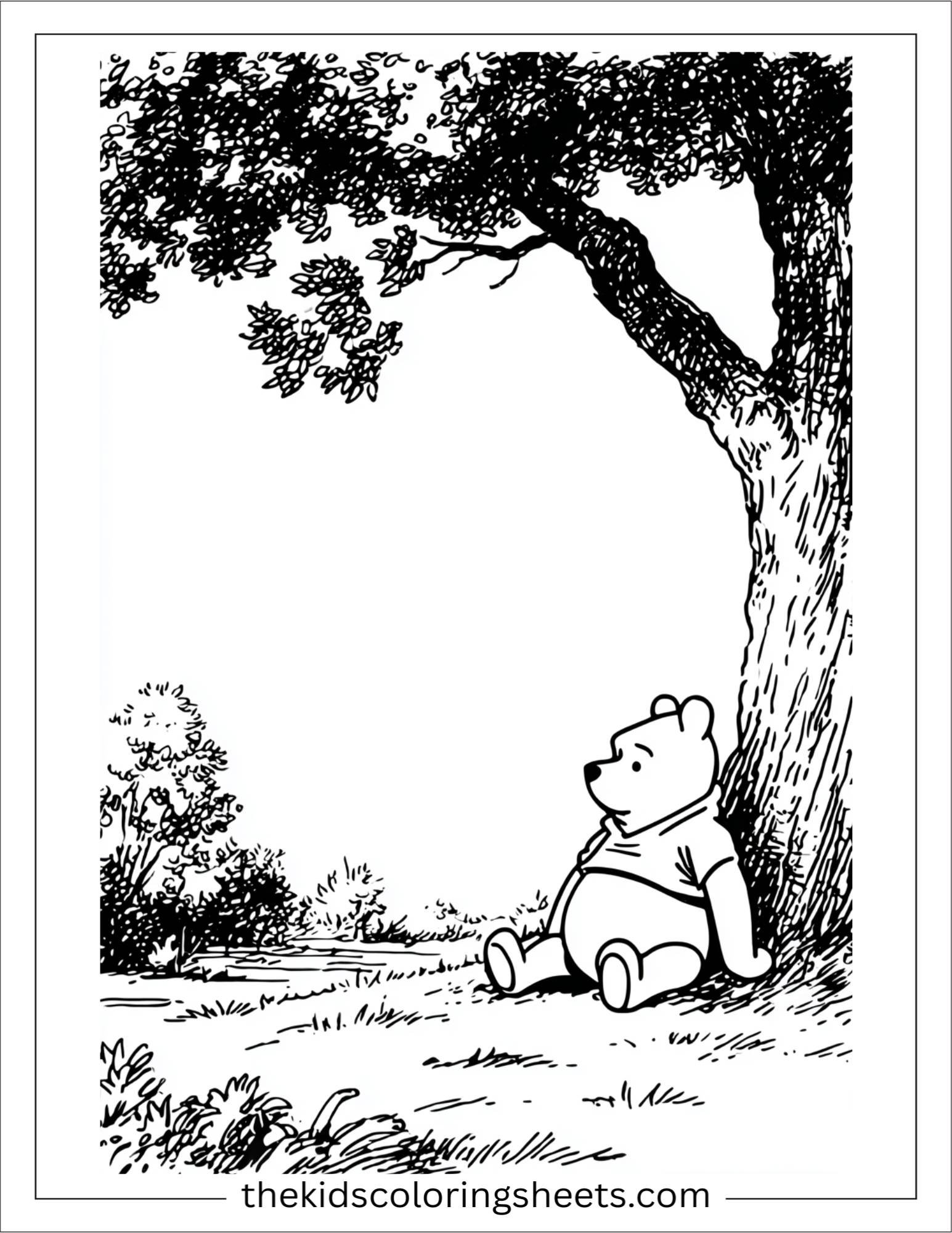 The Bear sitting under tree