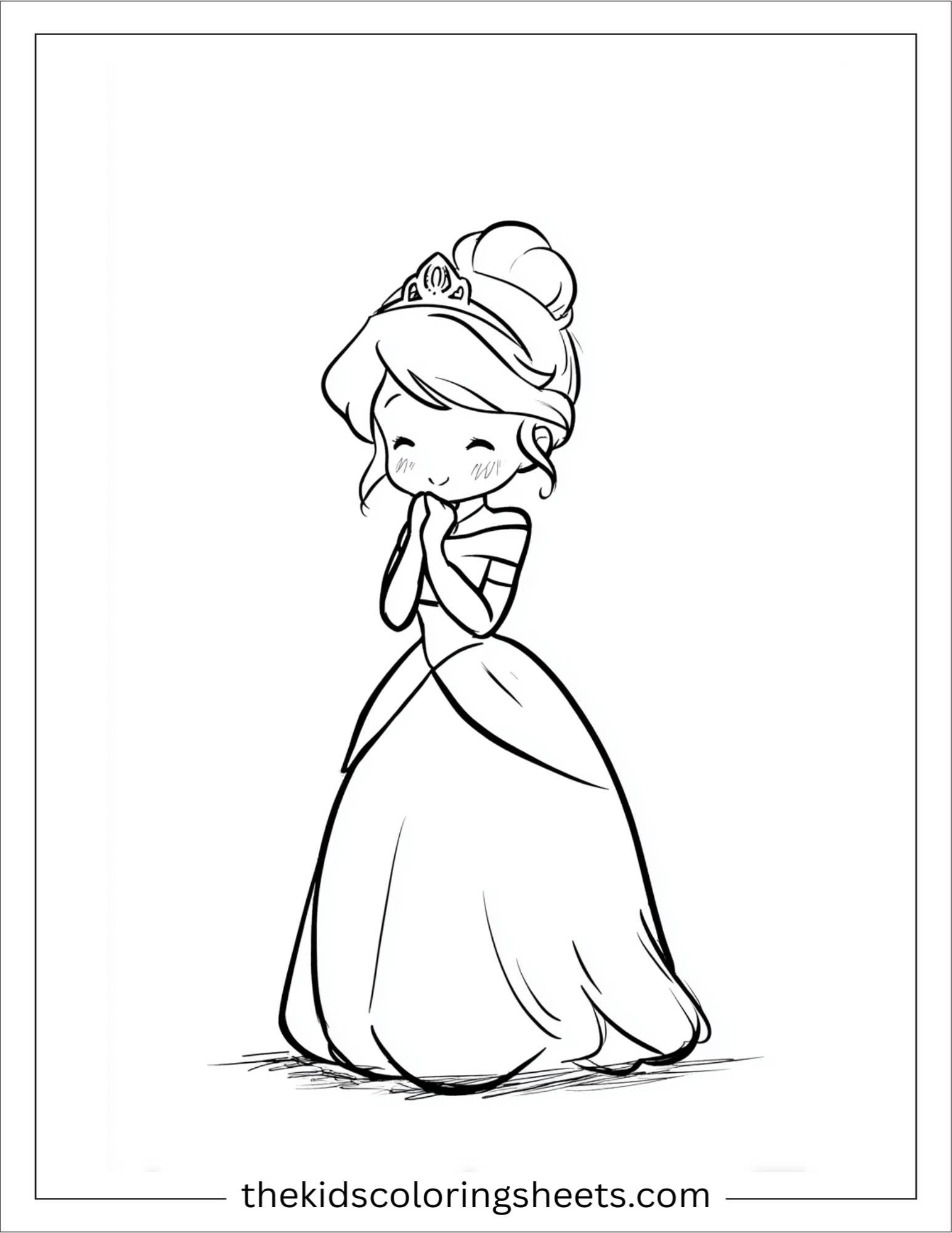 The Princess blushing