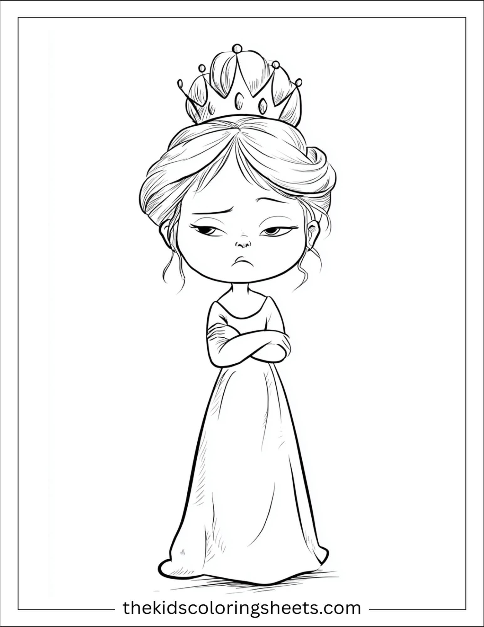 The Princess pouting