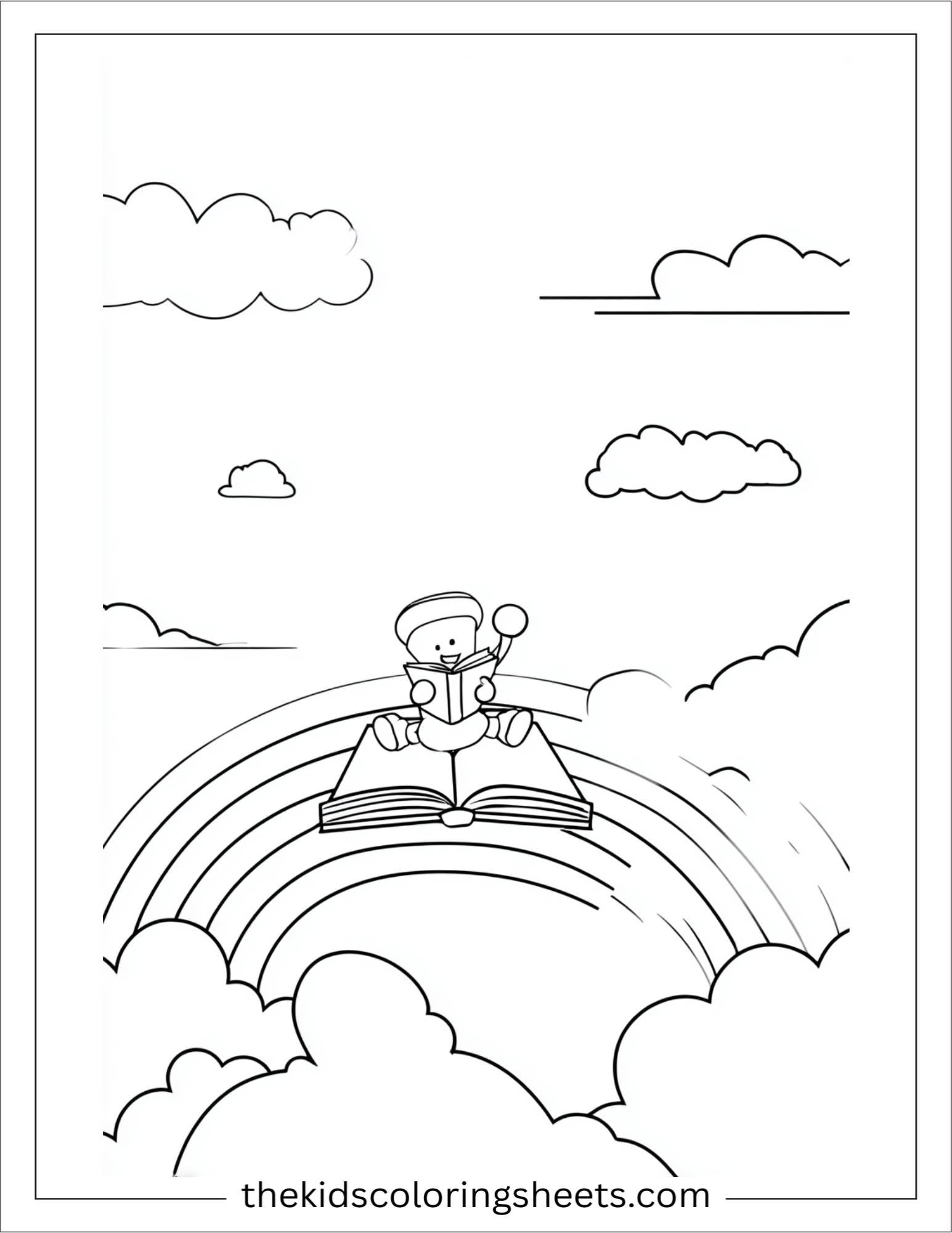 The Rainbow reading a book