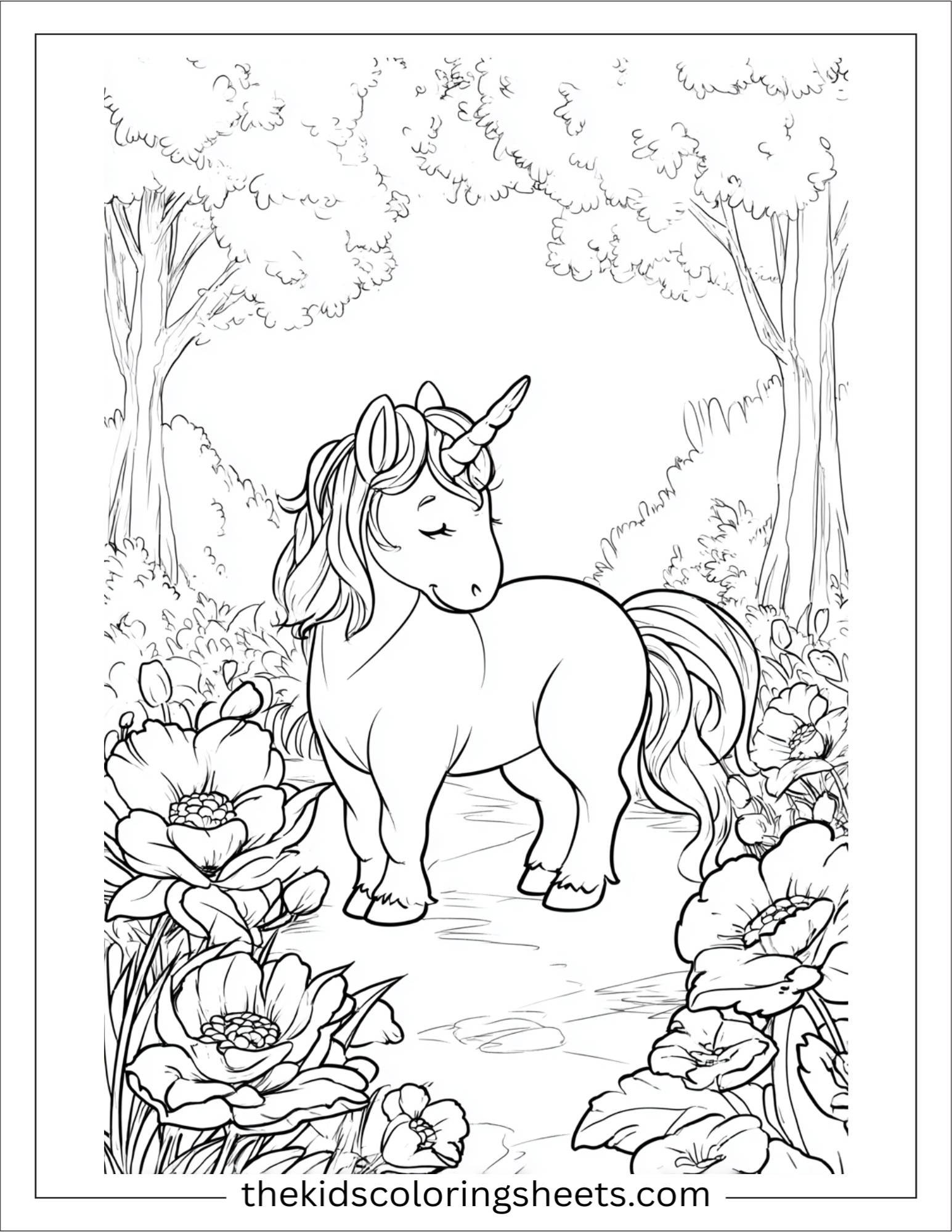 The Unicorn blushing