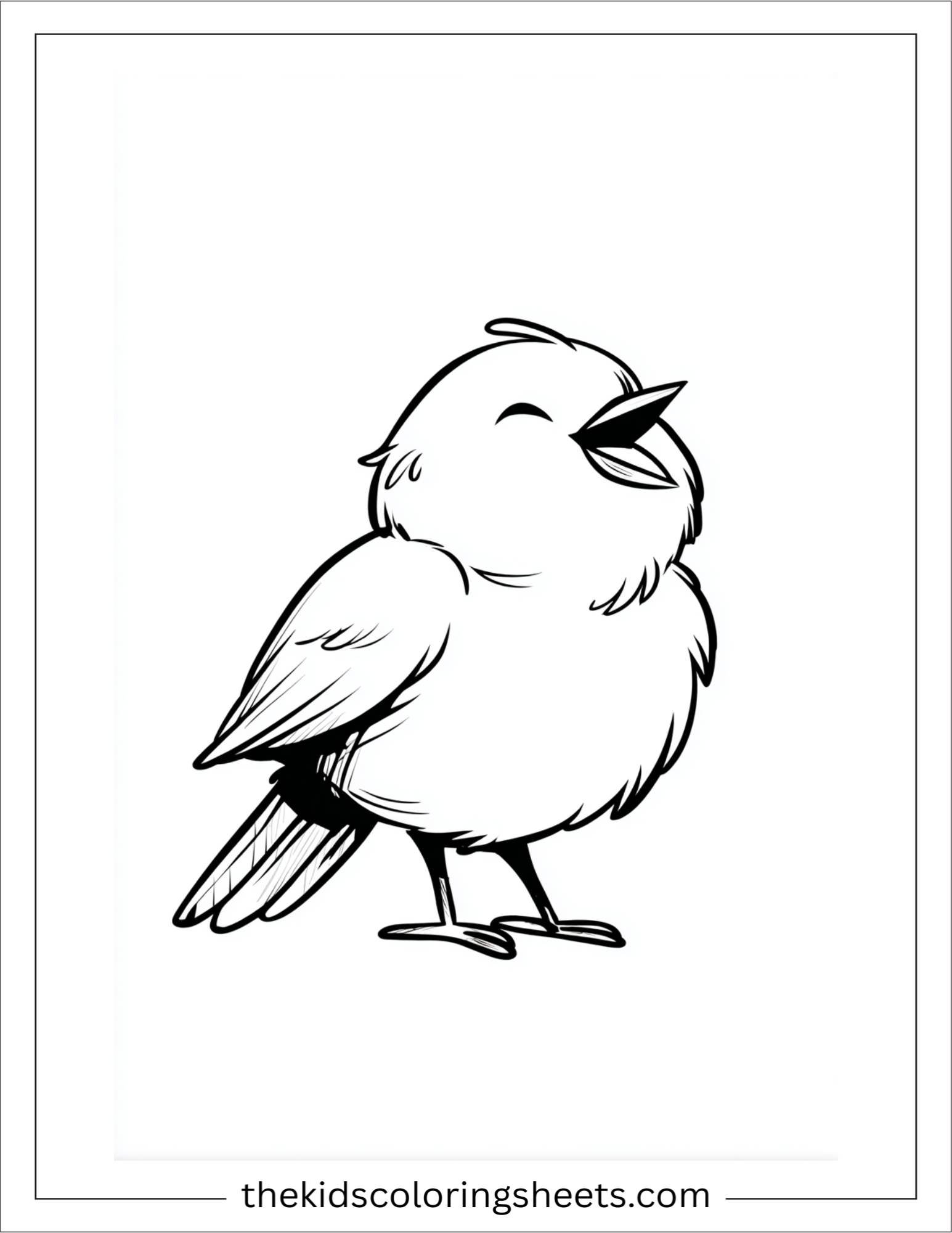 Bird chirping happily