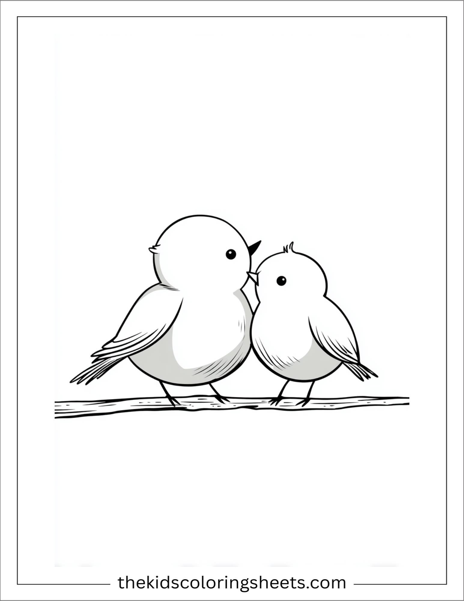 Bird helping another