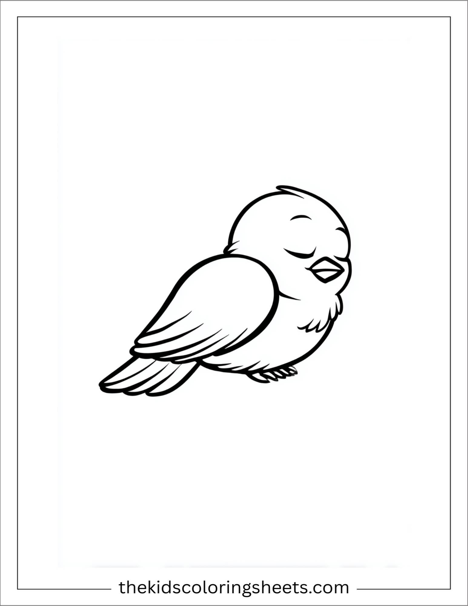 Bird sleeping peacefully