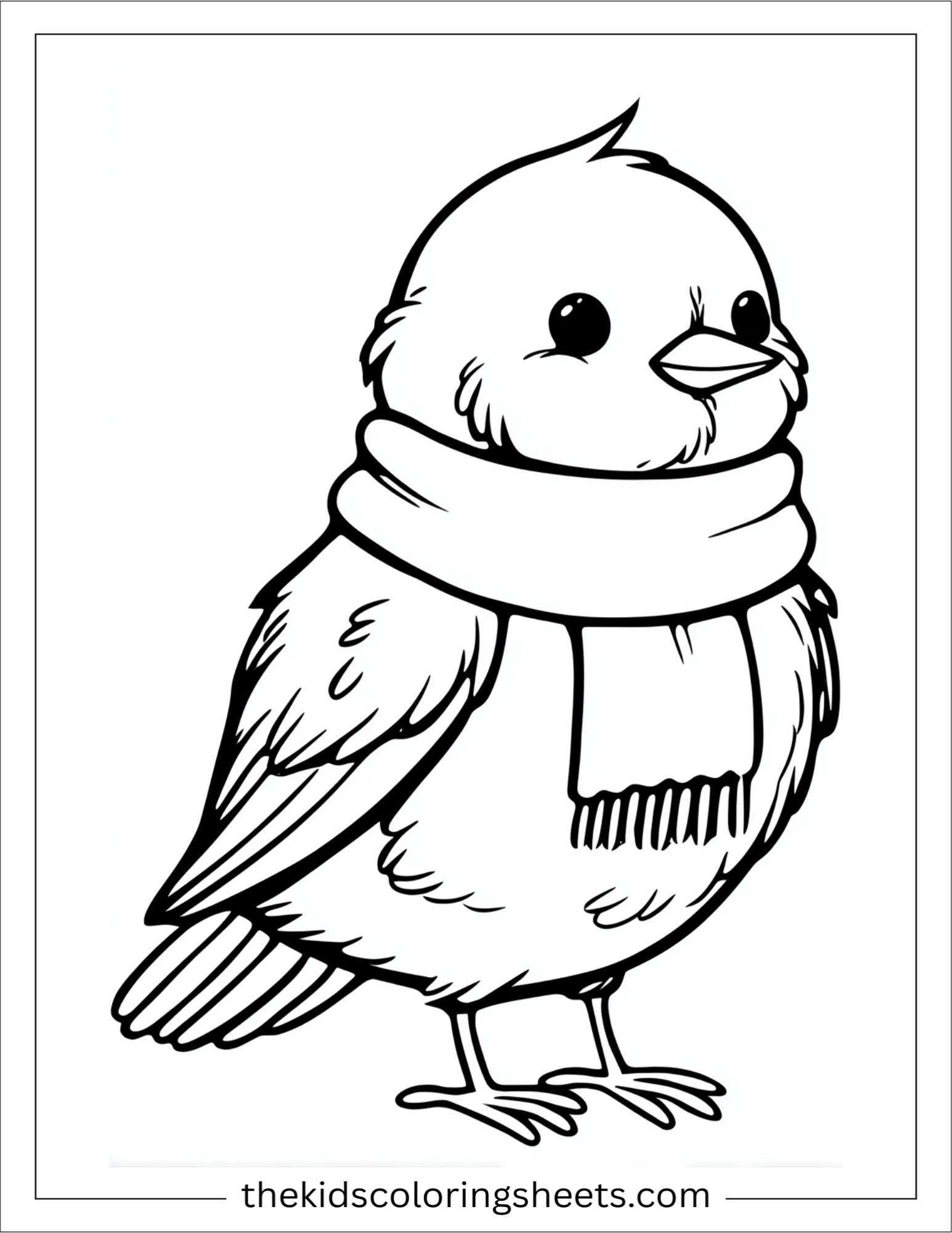 Bird wearing scarf