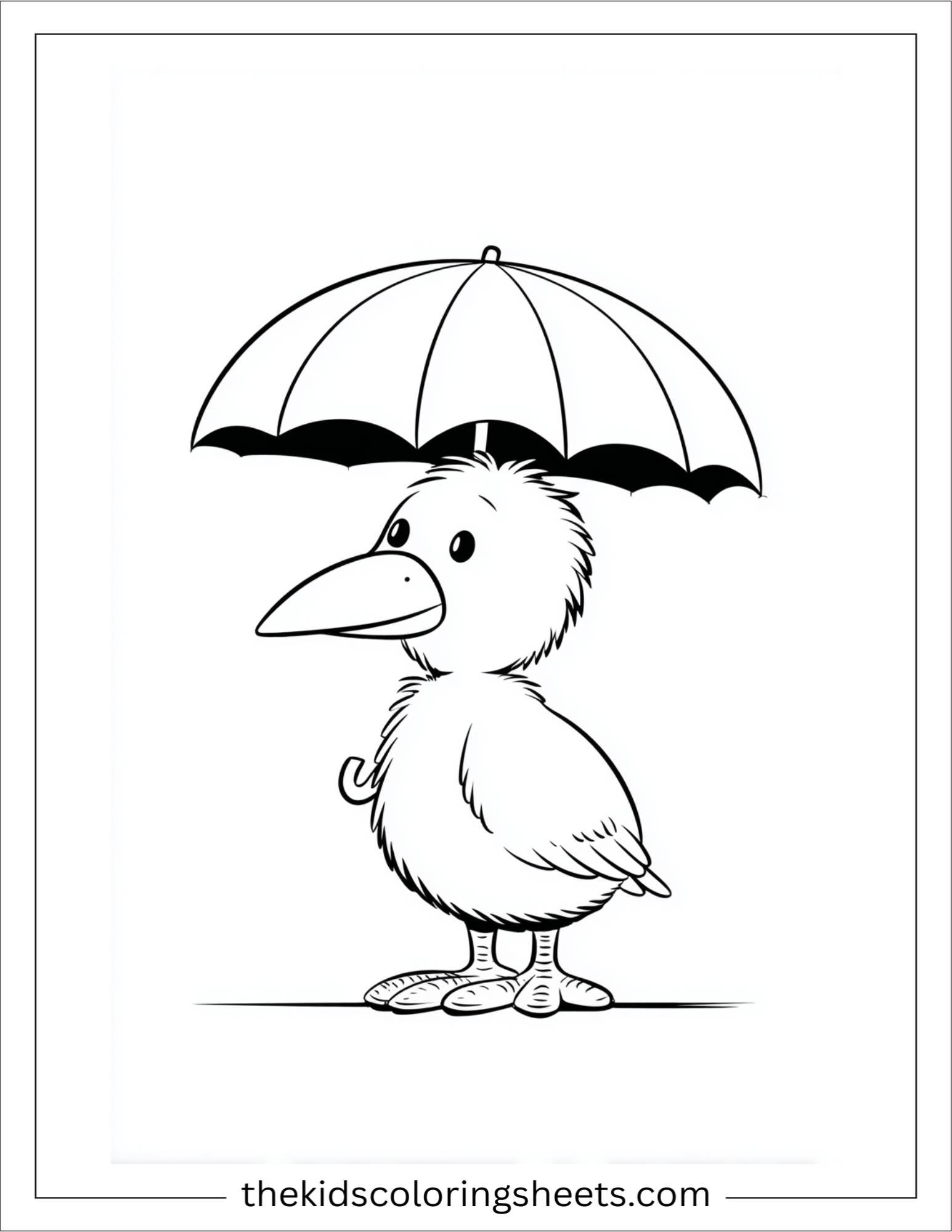 Bird with umbrella