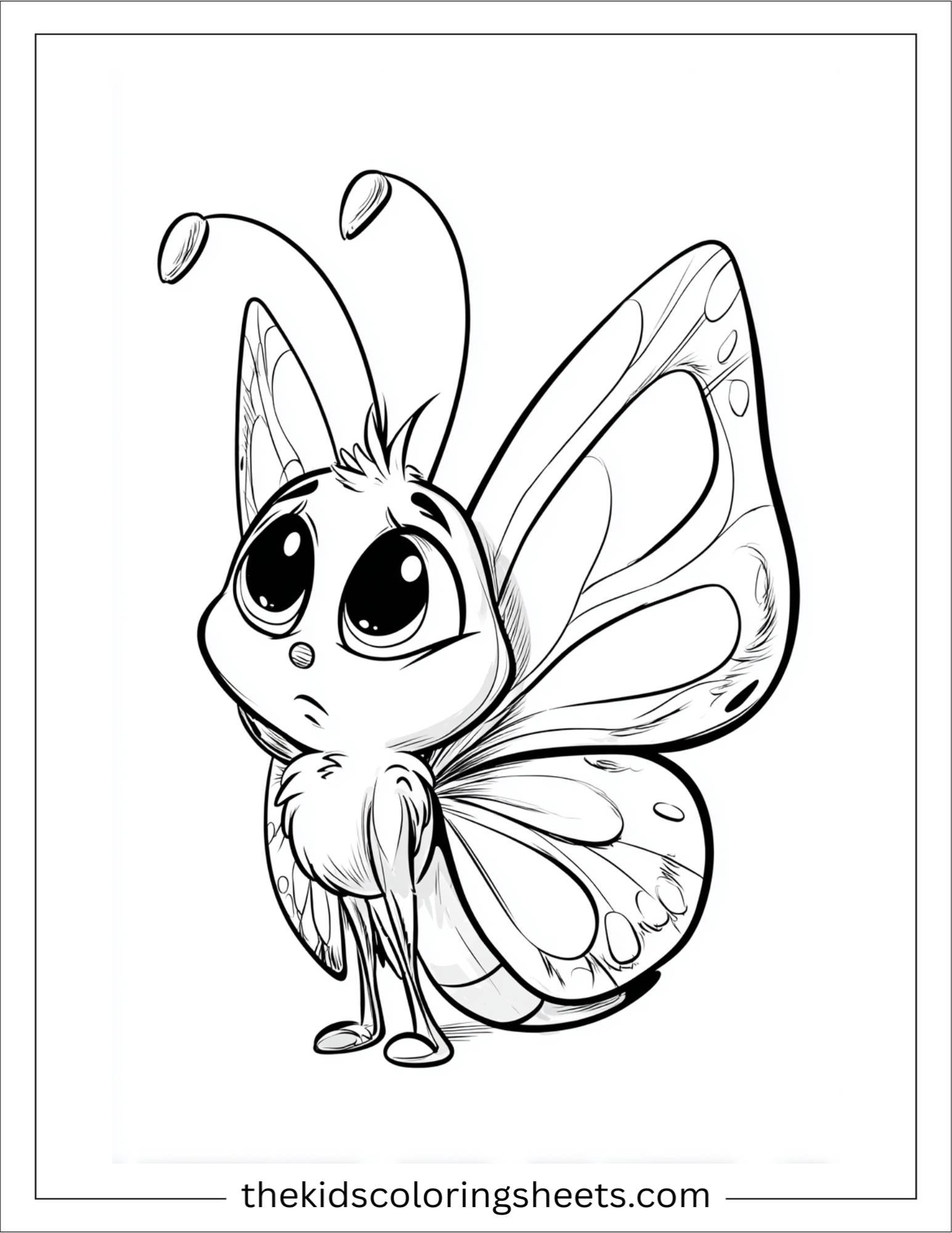 Butterfly feeling shy