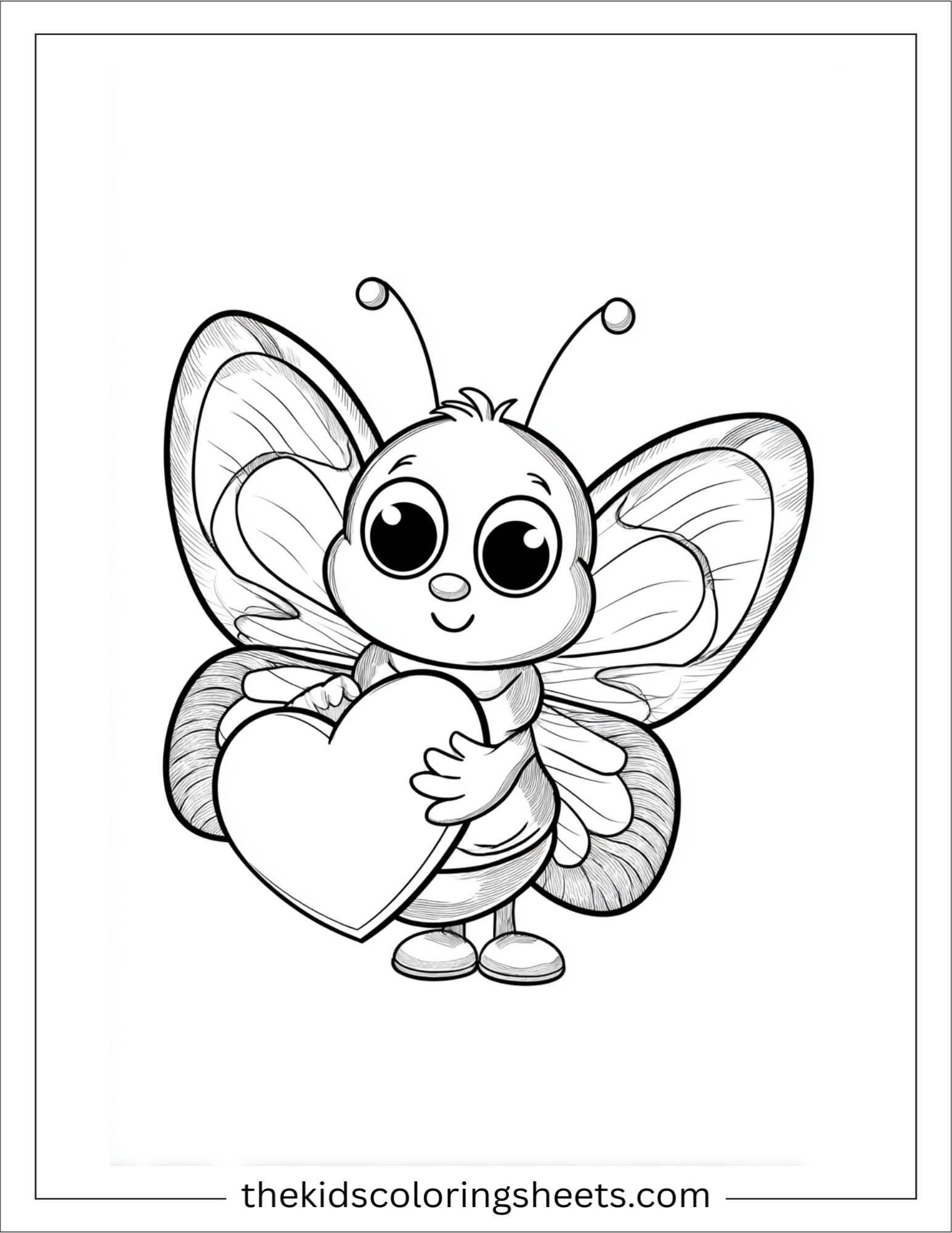 Butterfly holding a heart