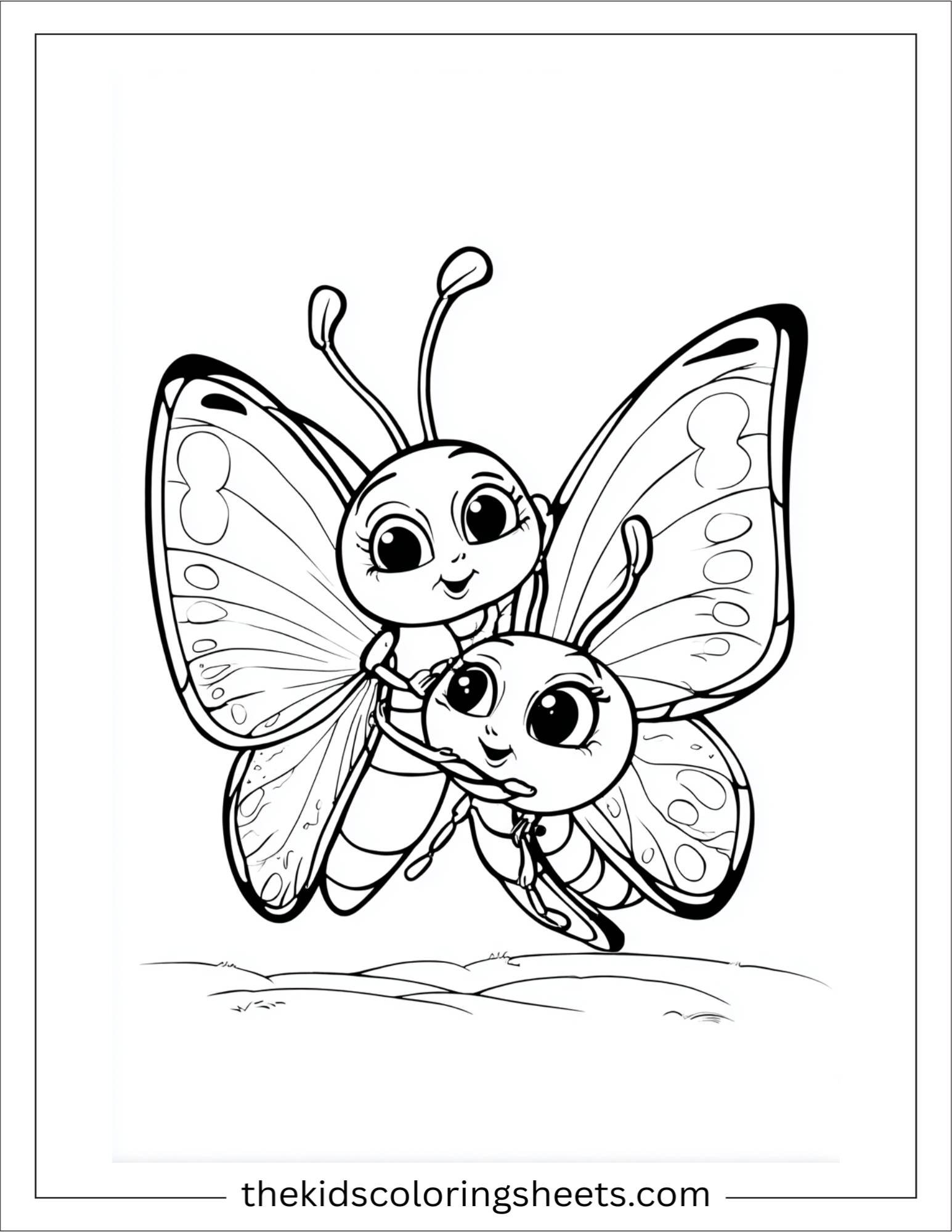 Butterfly hugging another butterfly