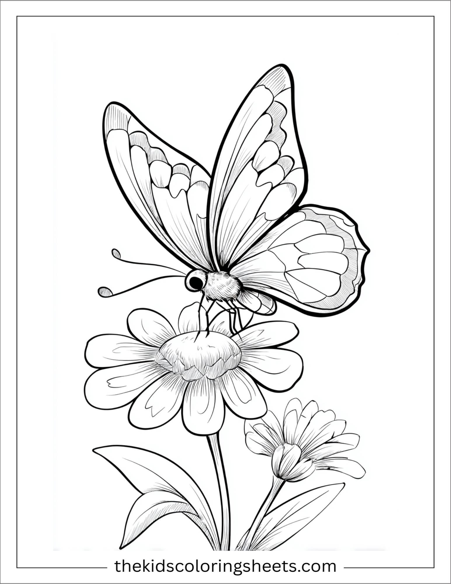 Butterfly landing on a flower