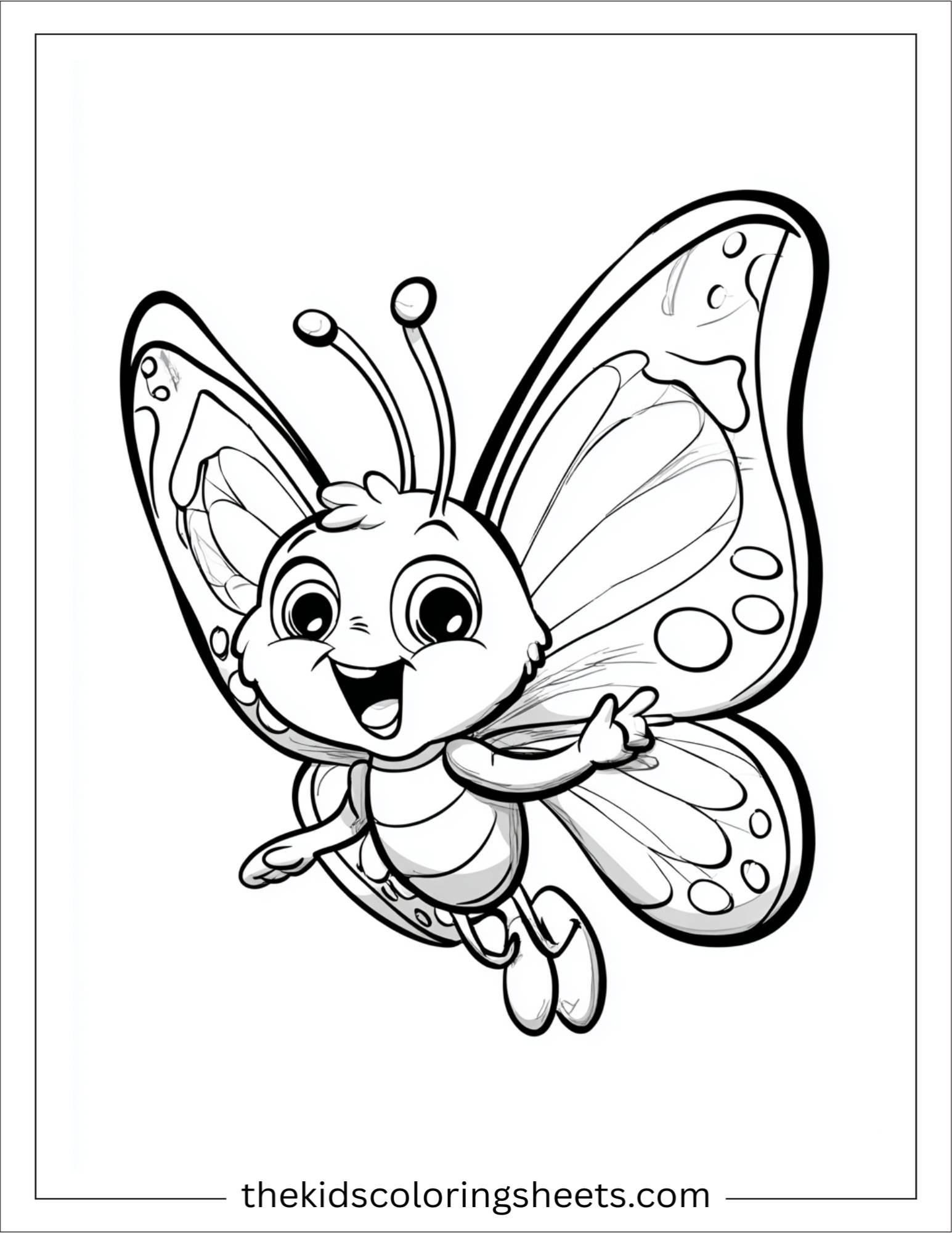 Butterfly twirling with joy