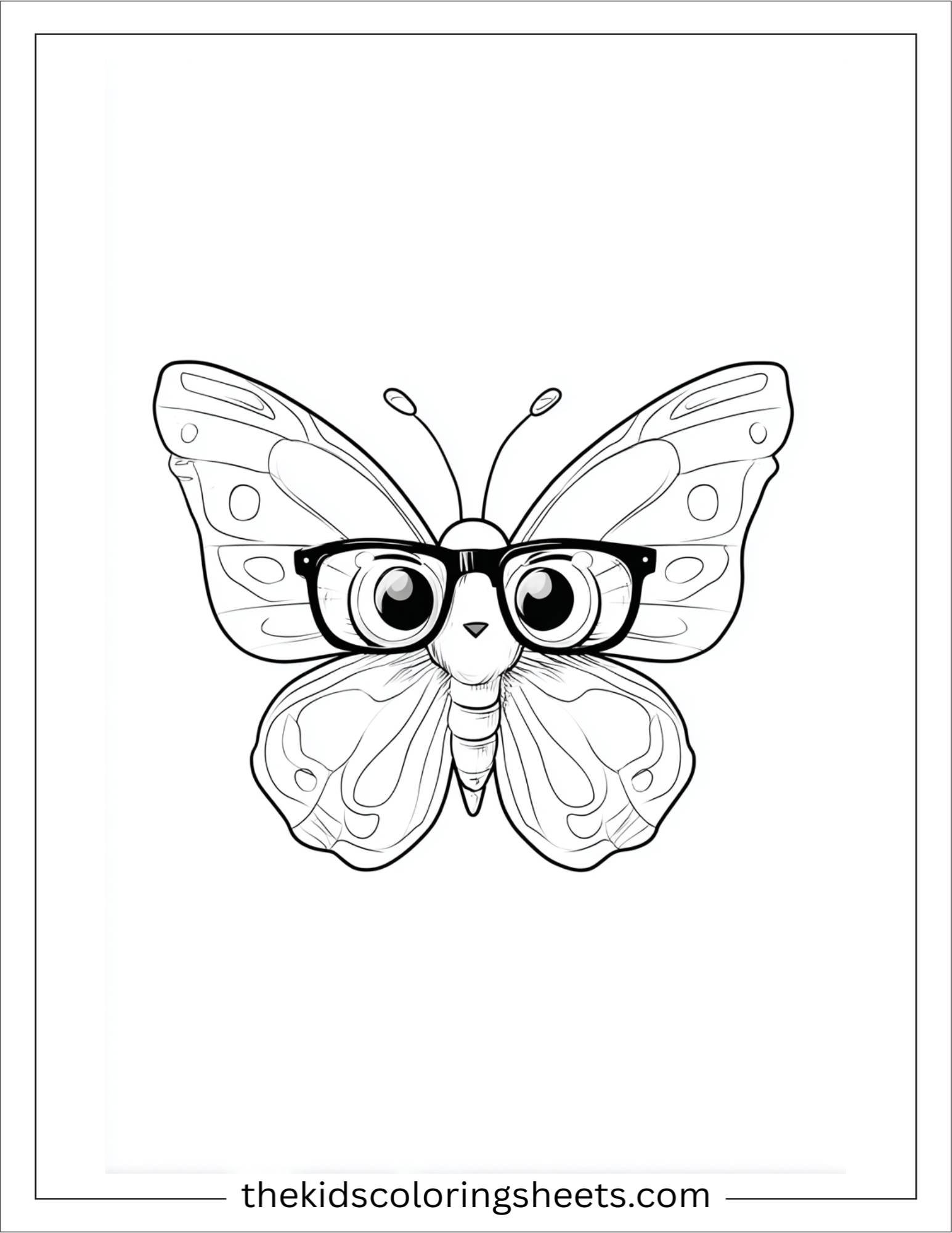 Butterfly with glasses