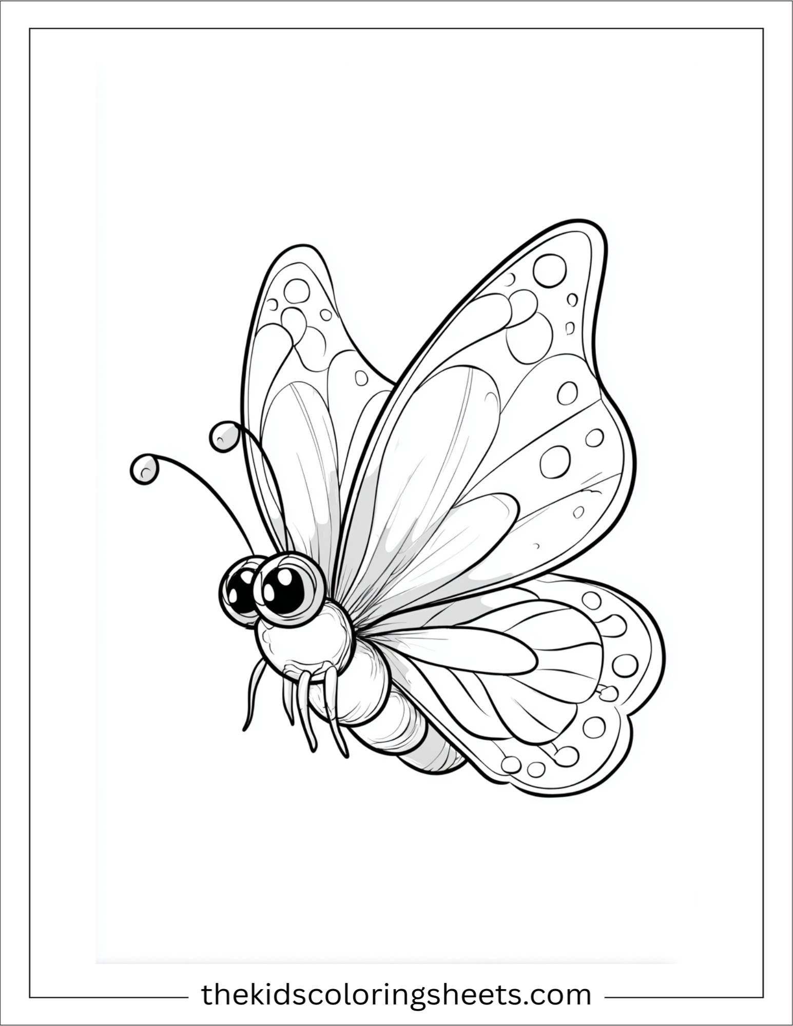 Butterfly with open wings