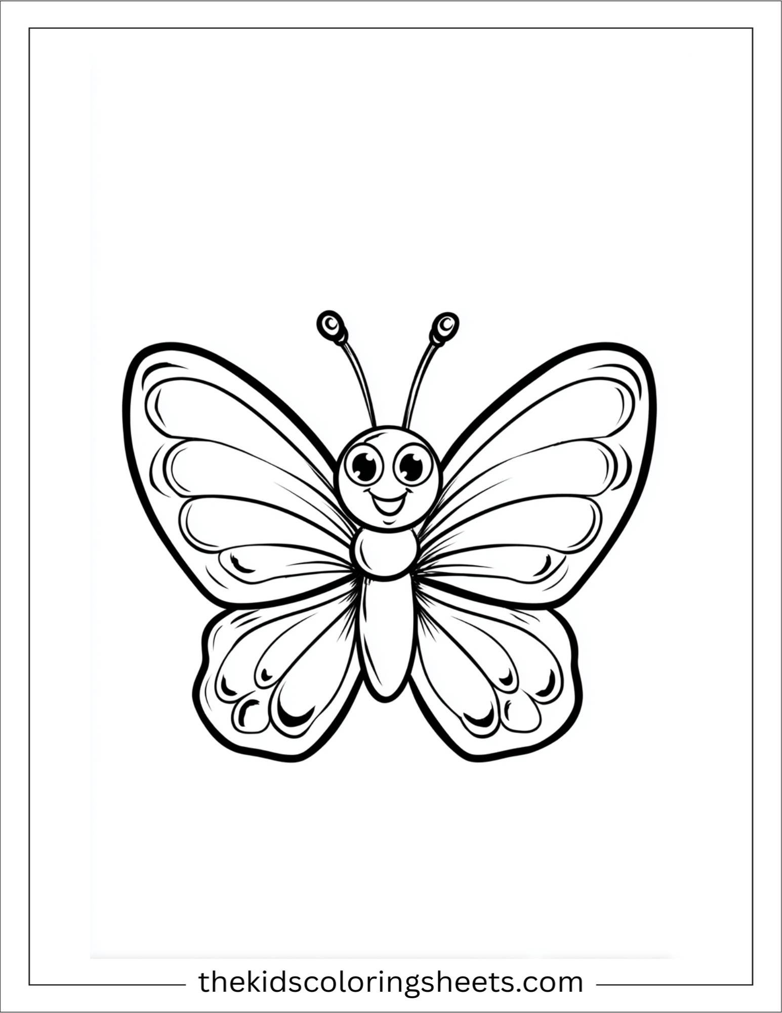 Butterfly with smiling face