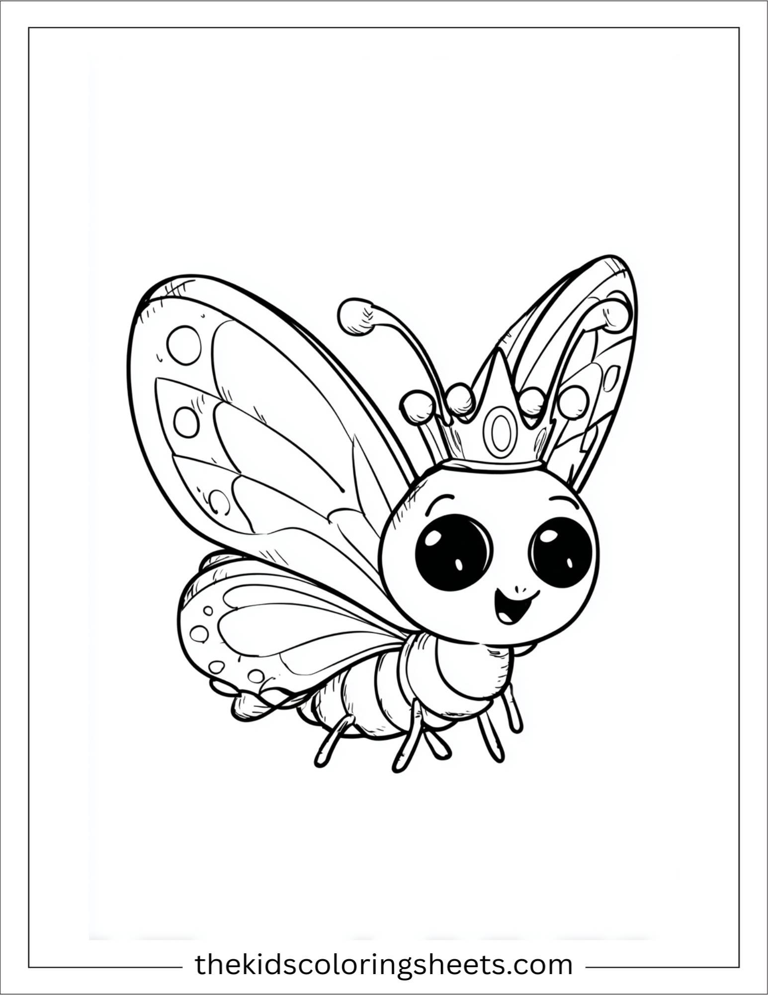 Butterfly with tiny crown