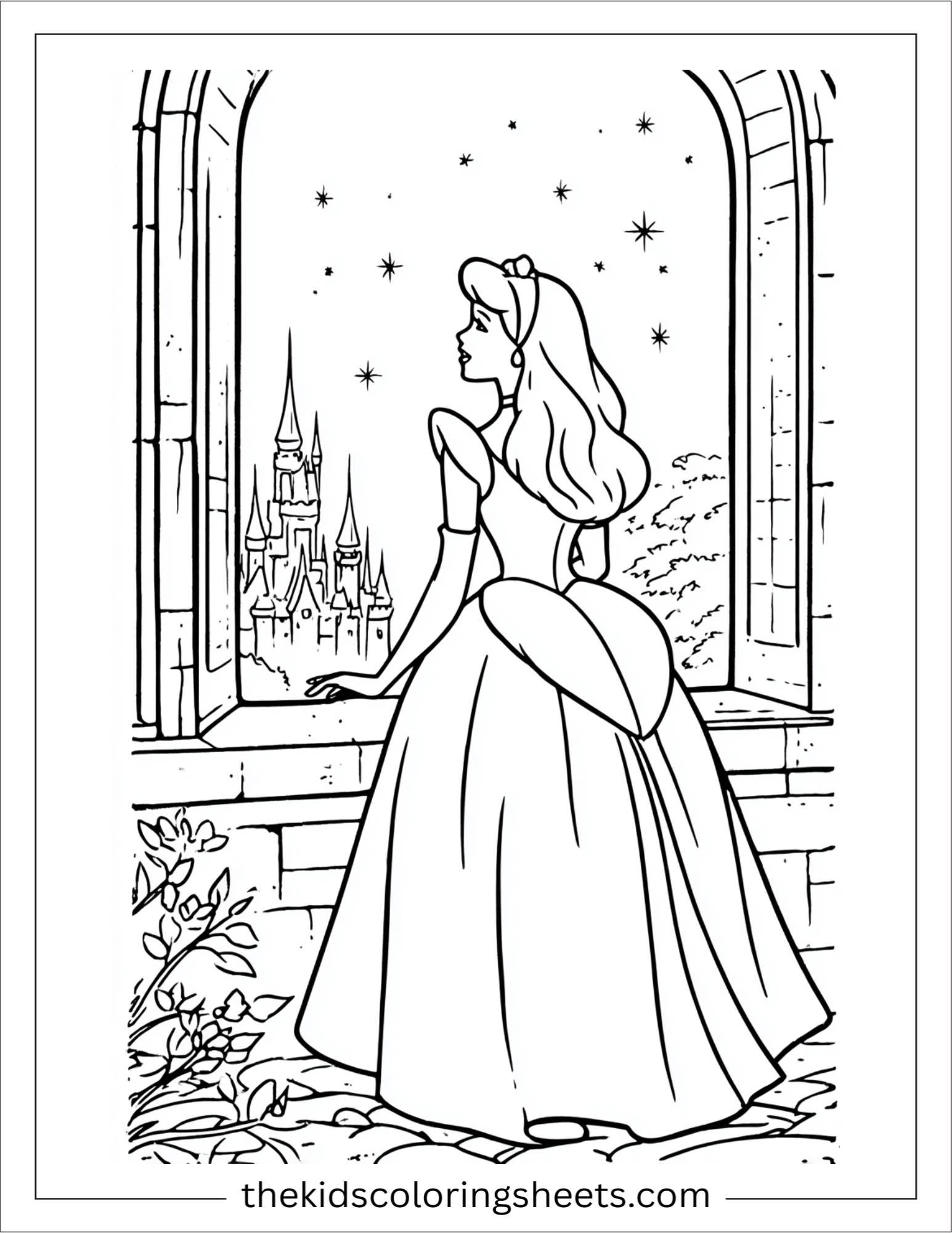 Cinderella looking at the stars