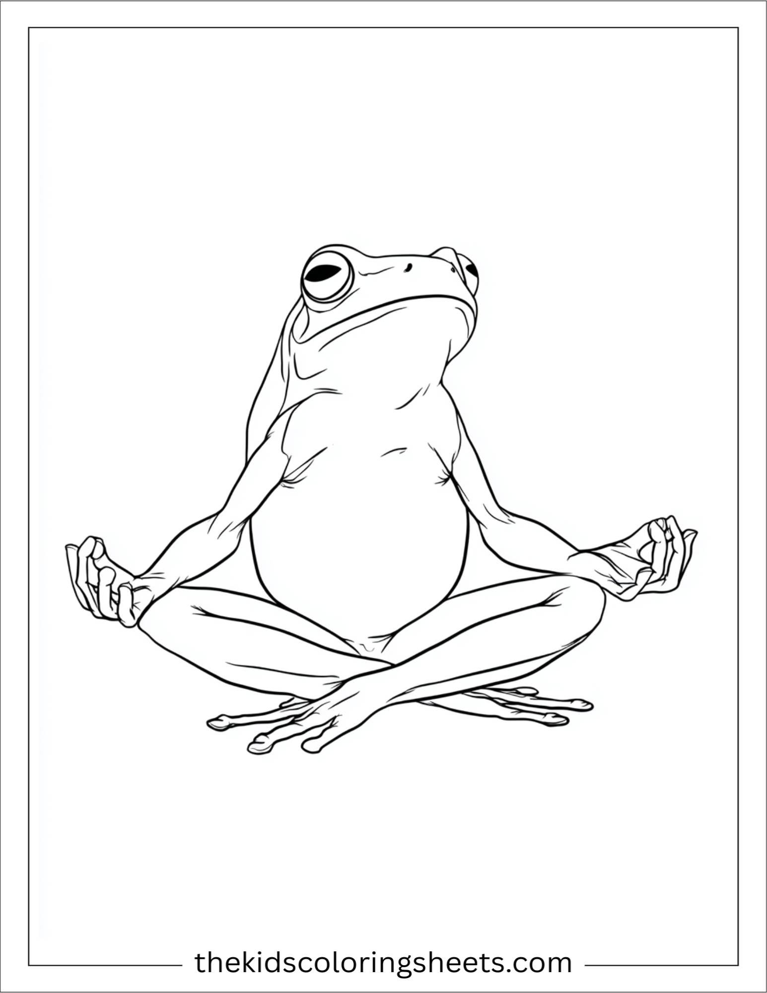 Frog doing yoga