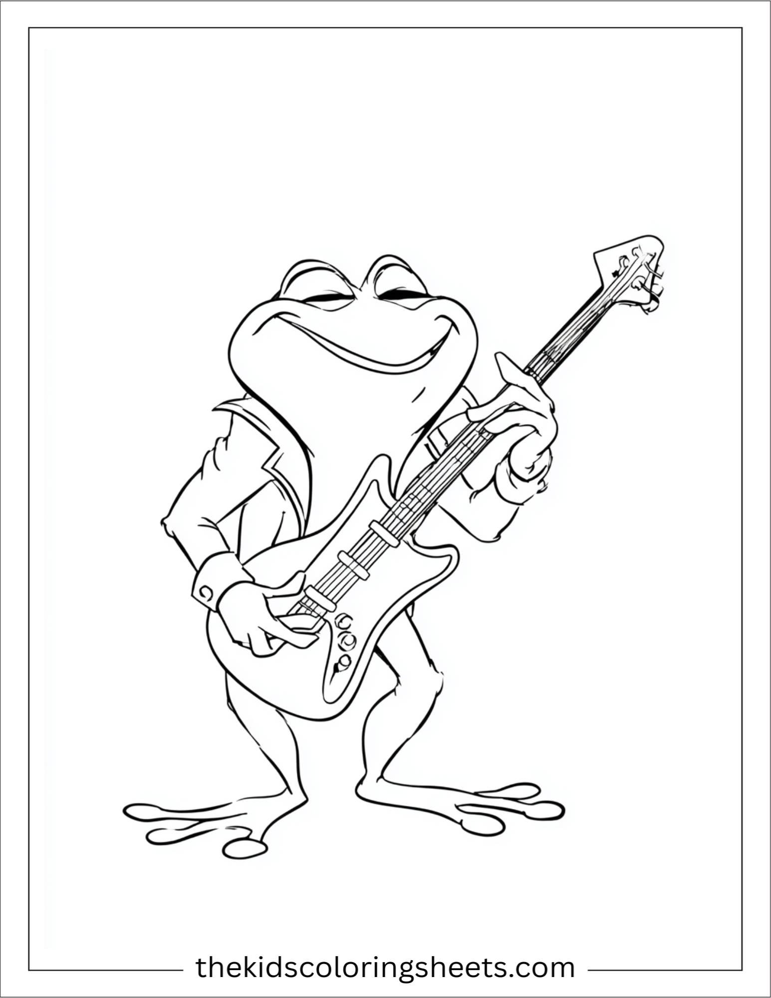 Frog playing guitar