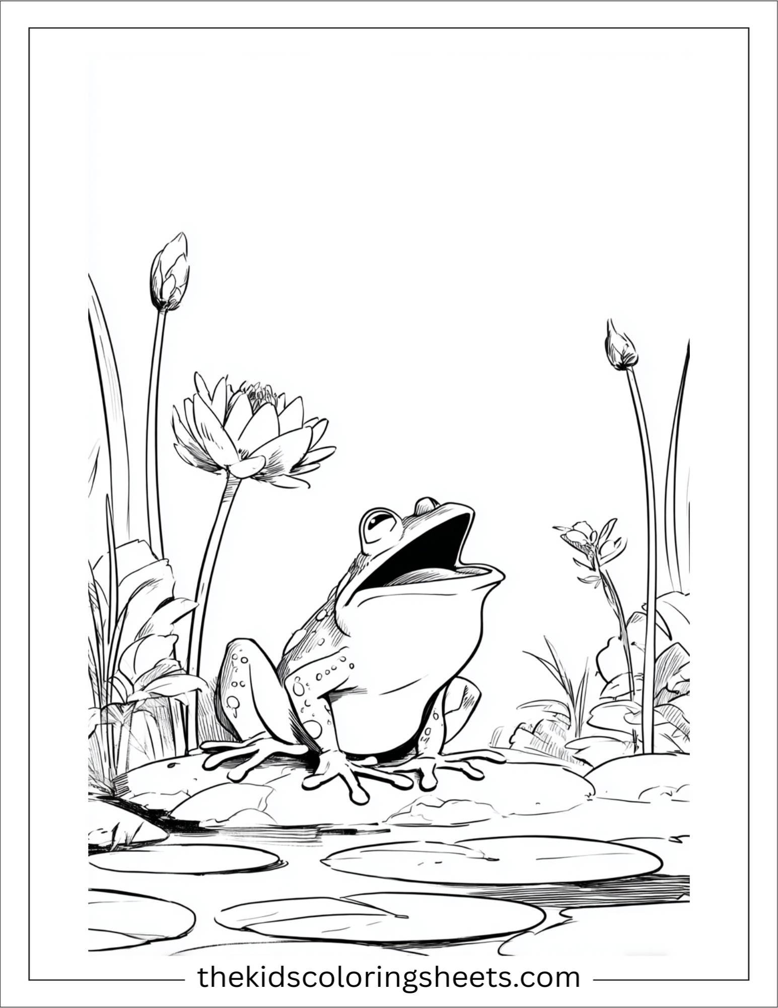 Frog singing loudly