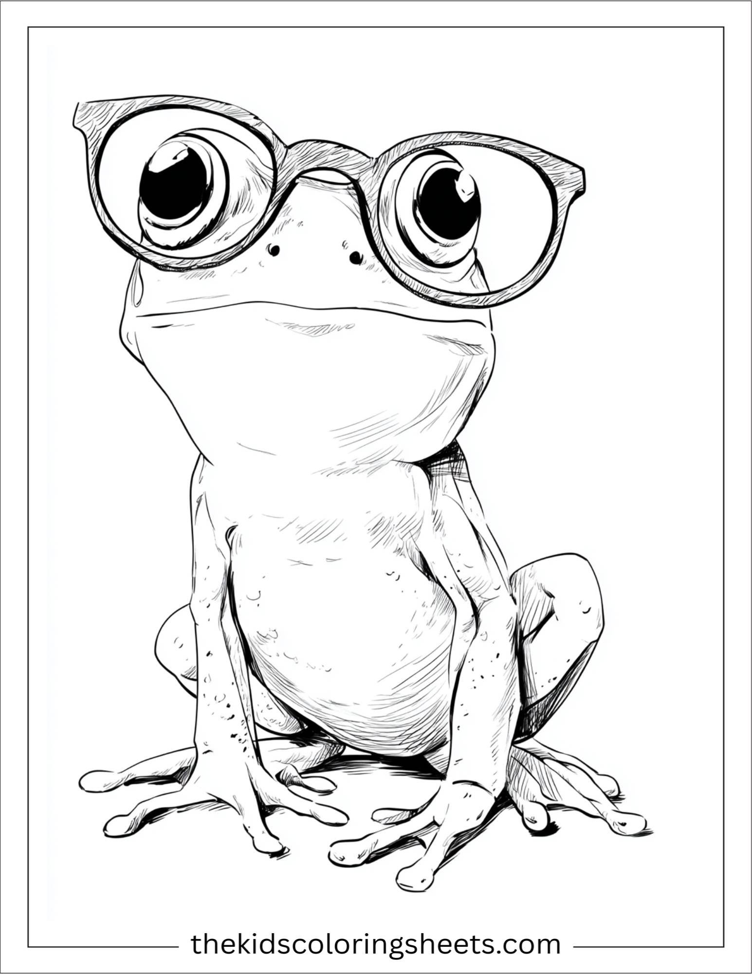 Frog wearing glasses