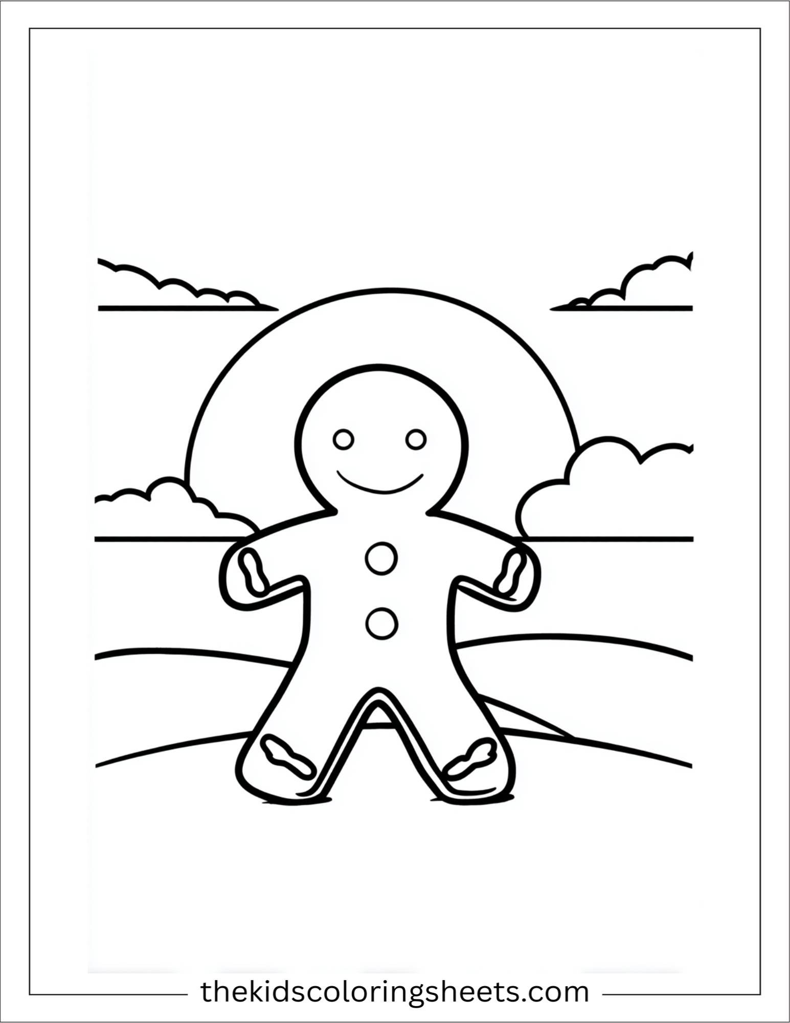 Gingerbread Man posing heroically