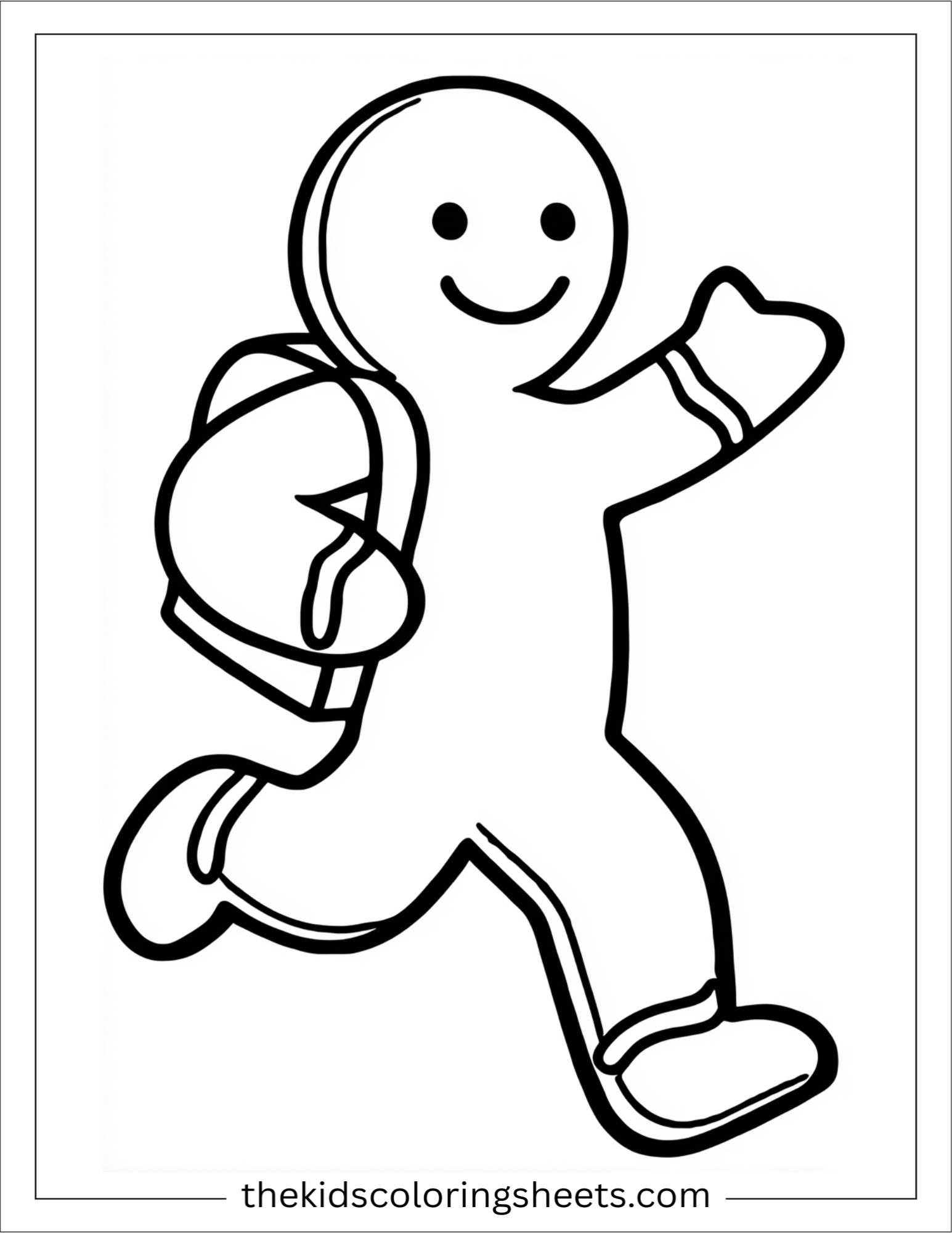 Gingerbread Man running with joy