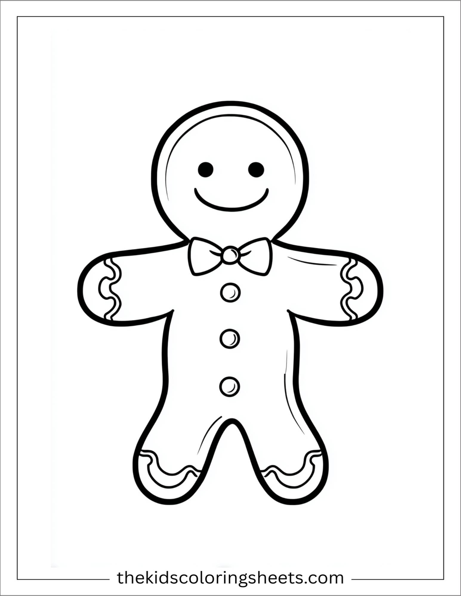 Gingerbread Man wearing bowtie