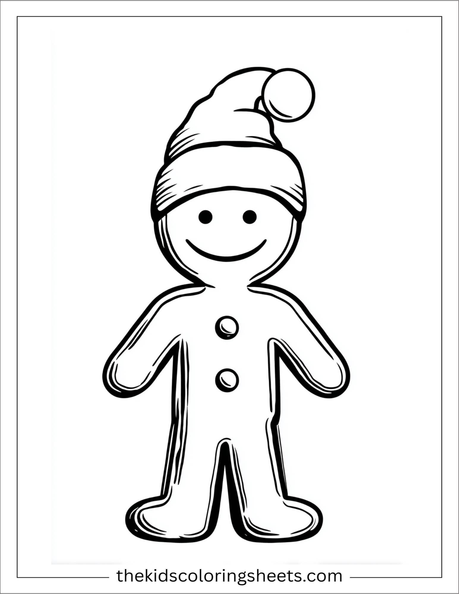 Gingerbread Man wearing icing hat