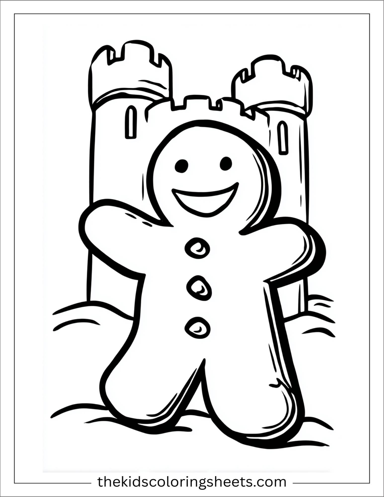 Gingerbread Man with frosting smile