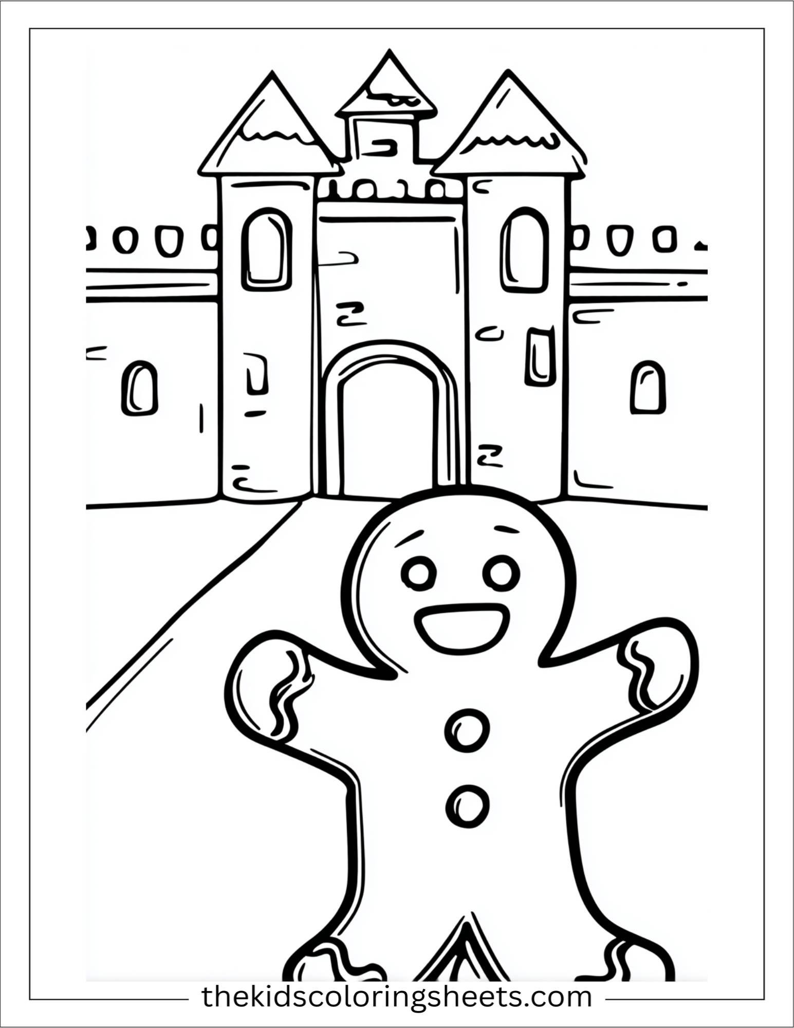 Gingerbread Man with surprised face