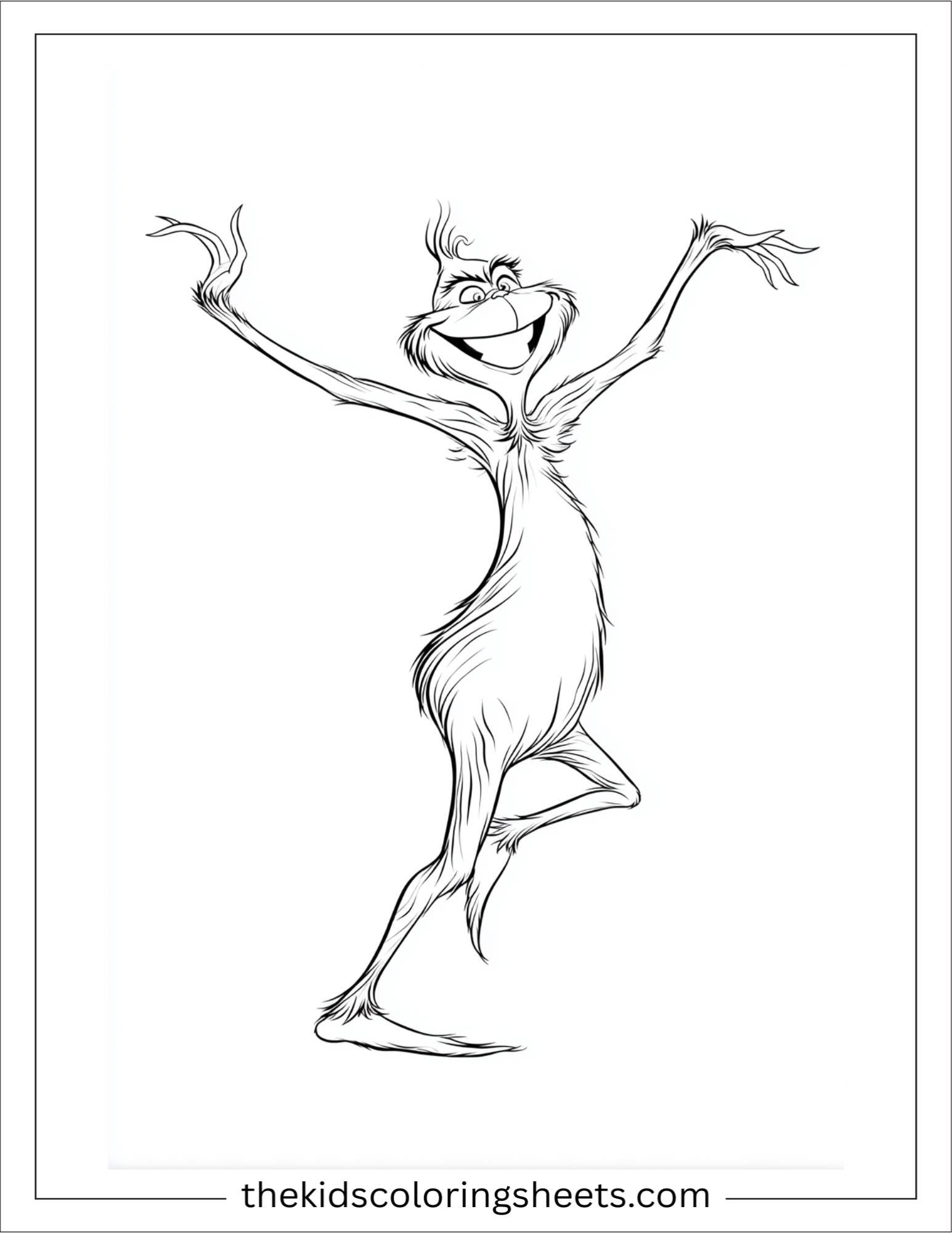 Grinch dancing with joy