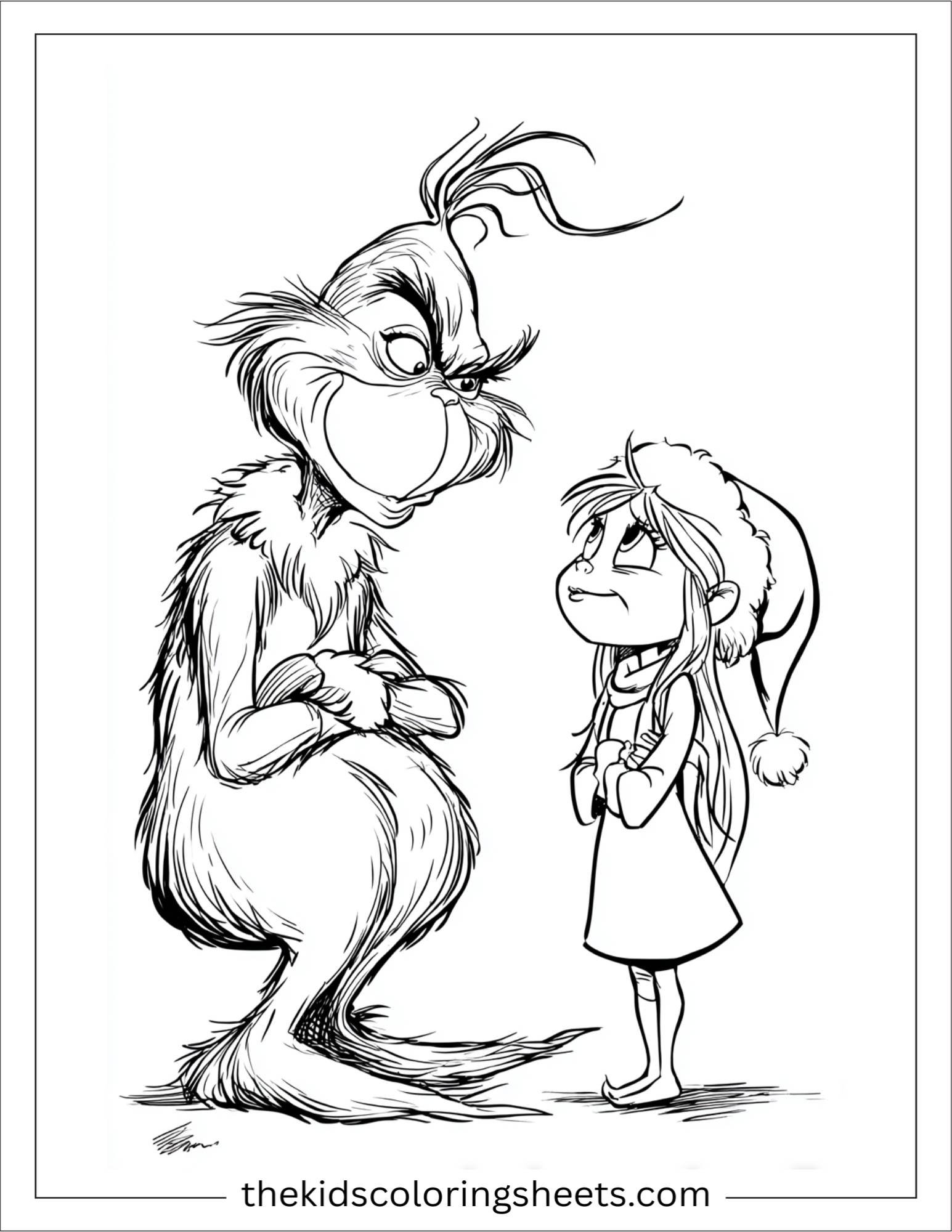 Grinch helping Cindy Lou